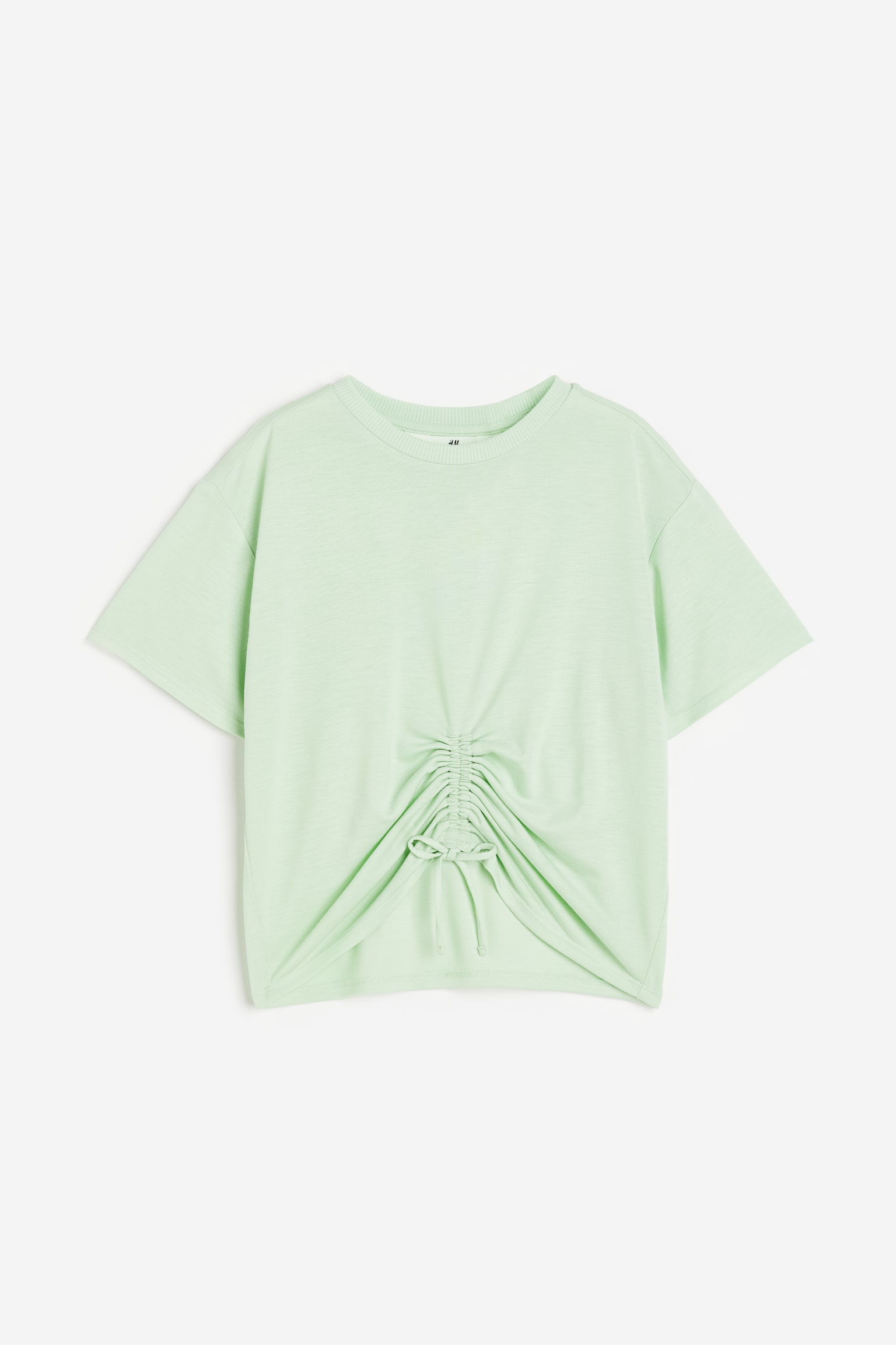 Drawstring T-shirt - Light green/Black - 1