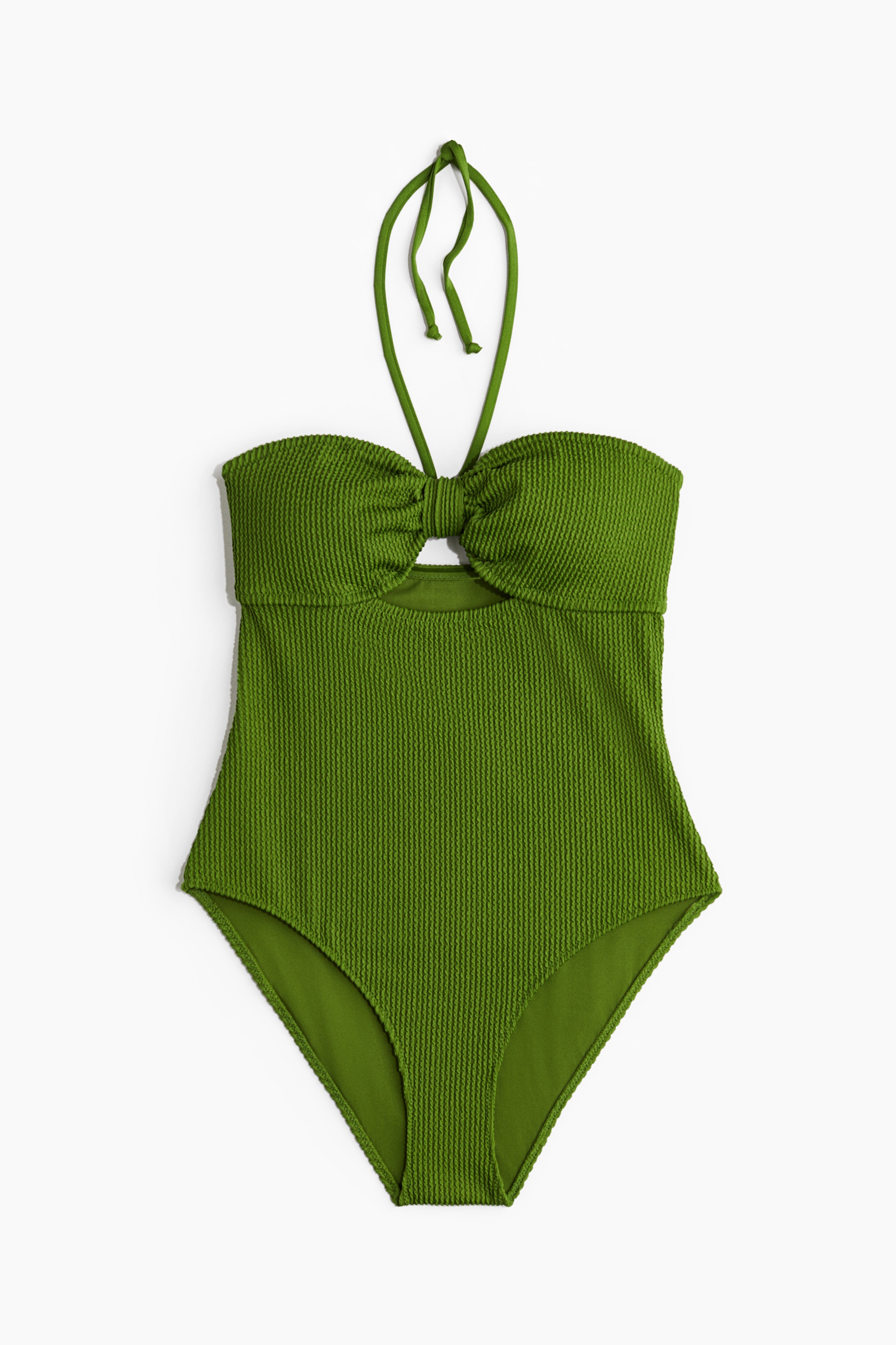 Traje de baño con cuello halter - Verde oscuro