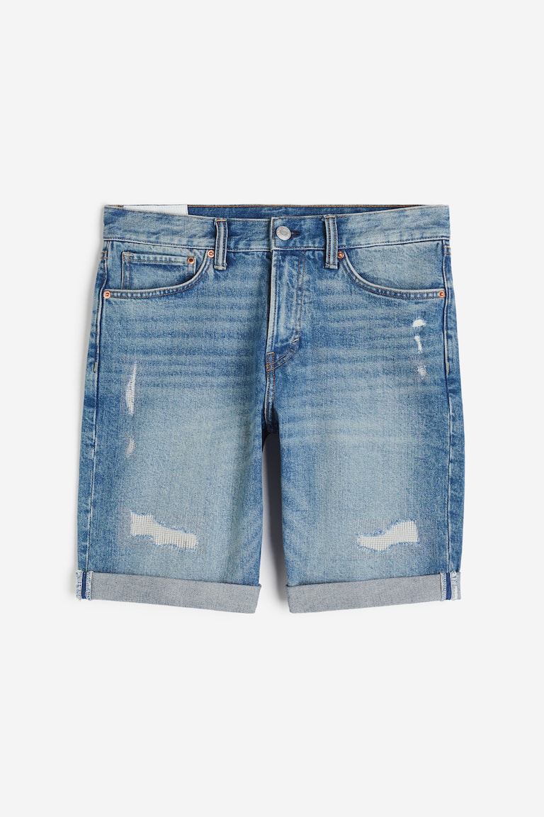 Regular Denim shorts Denim blue Men H&M IE