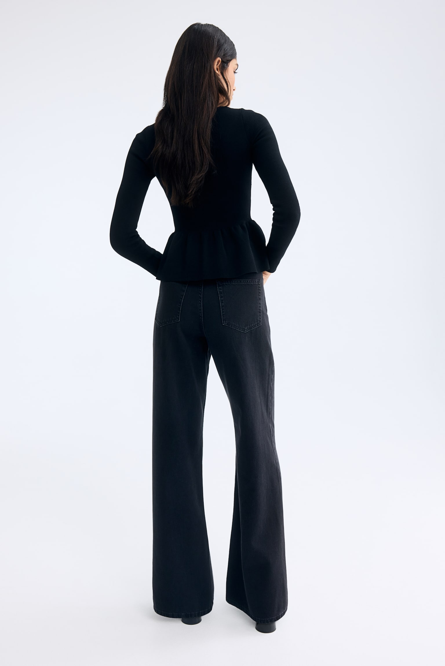 Wide Ultra High Jeans - Negro denim/Azul denim oscuro/Gris denim claro/Azul denim - 8