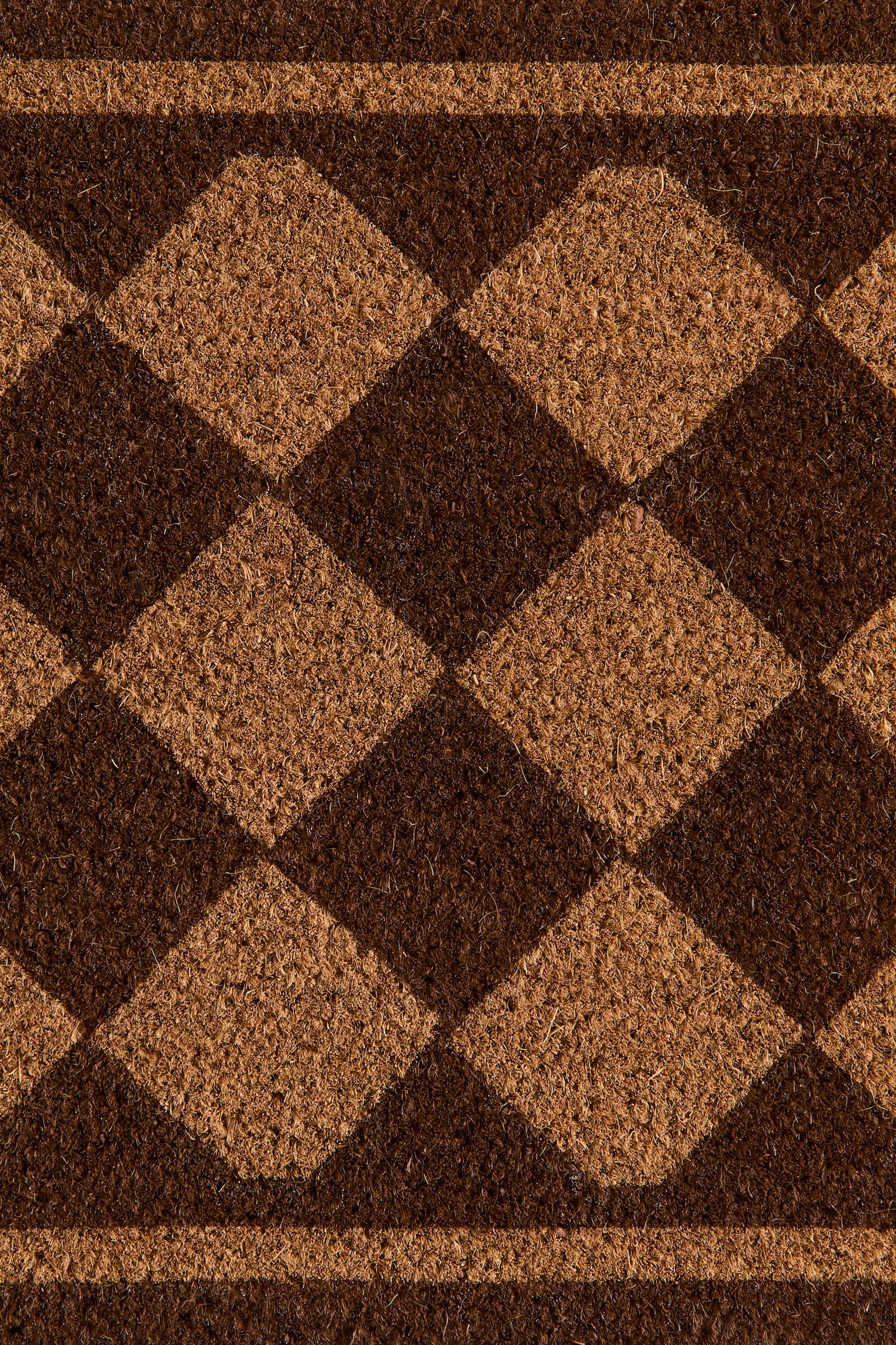 Printed coir doormat - Brown/Checked/Green/Flowers/Beige/Flowers - 2