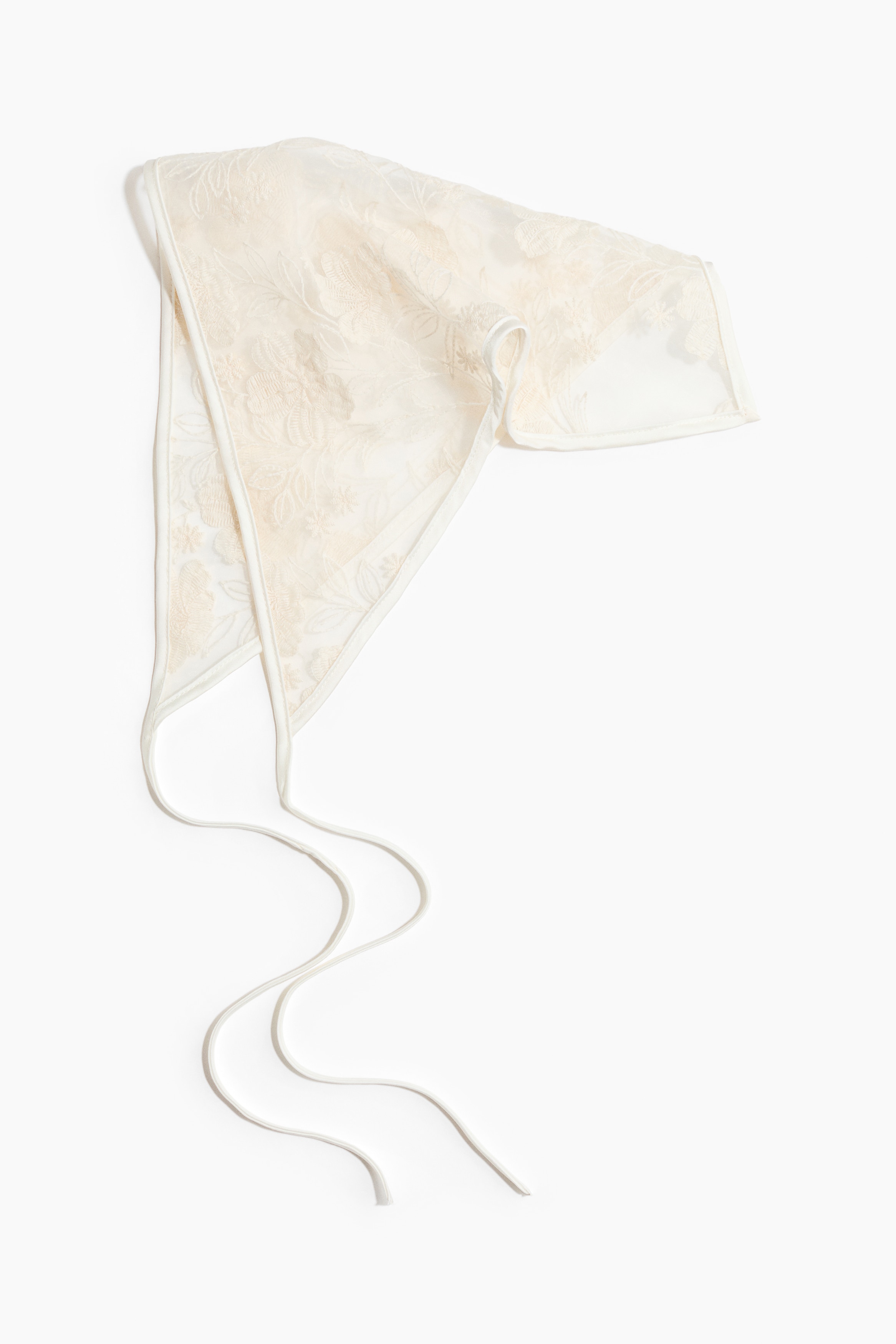 Lace head scarf - White
