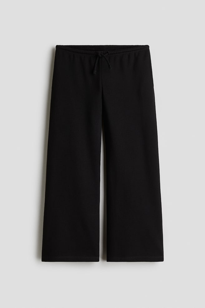 Pantalon de jogging à l'intérieur brossé - Noir - 1