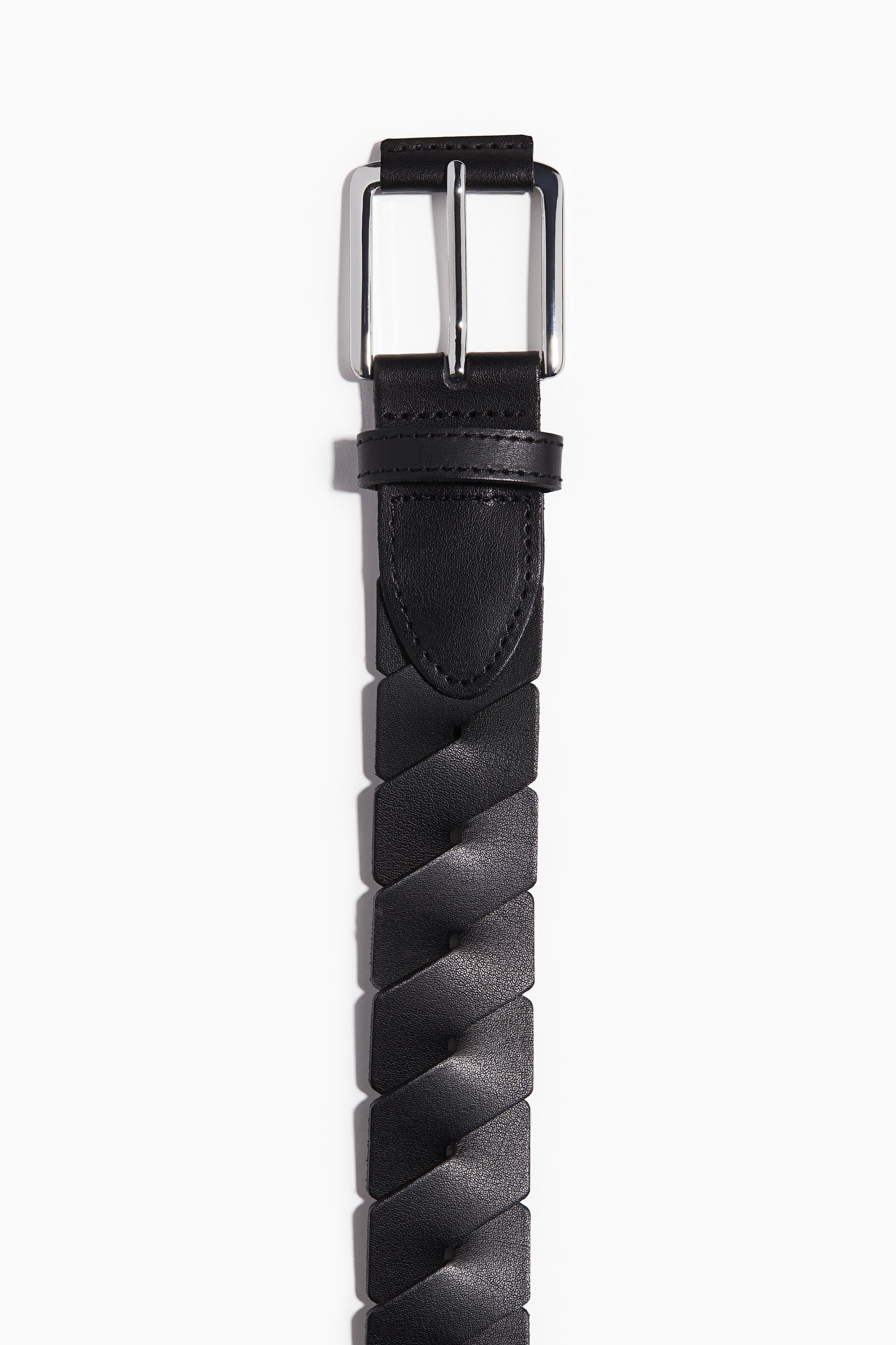 Braided Leather Belt - Black - Men | H&M US