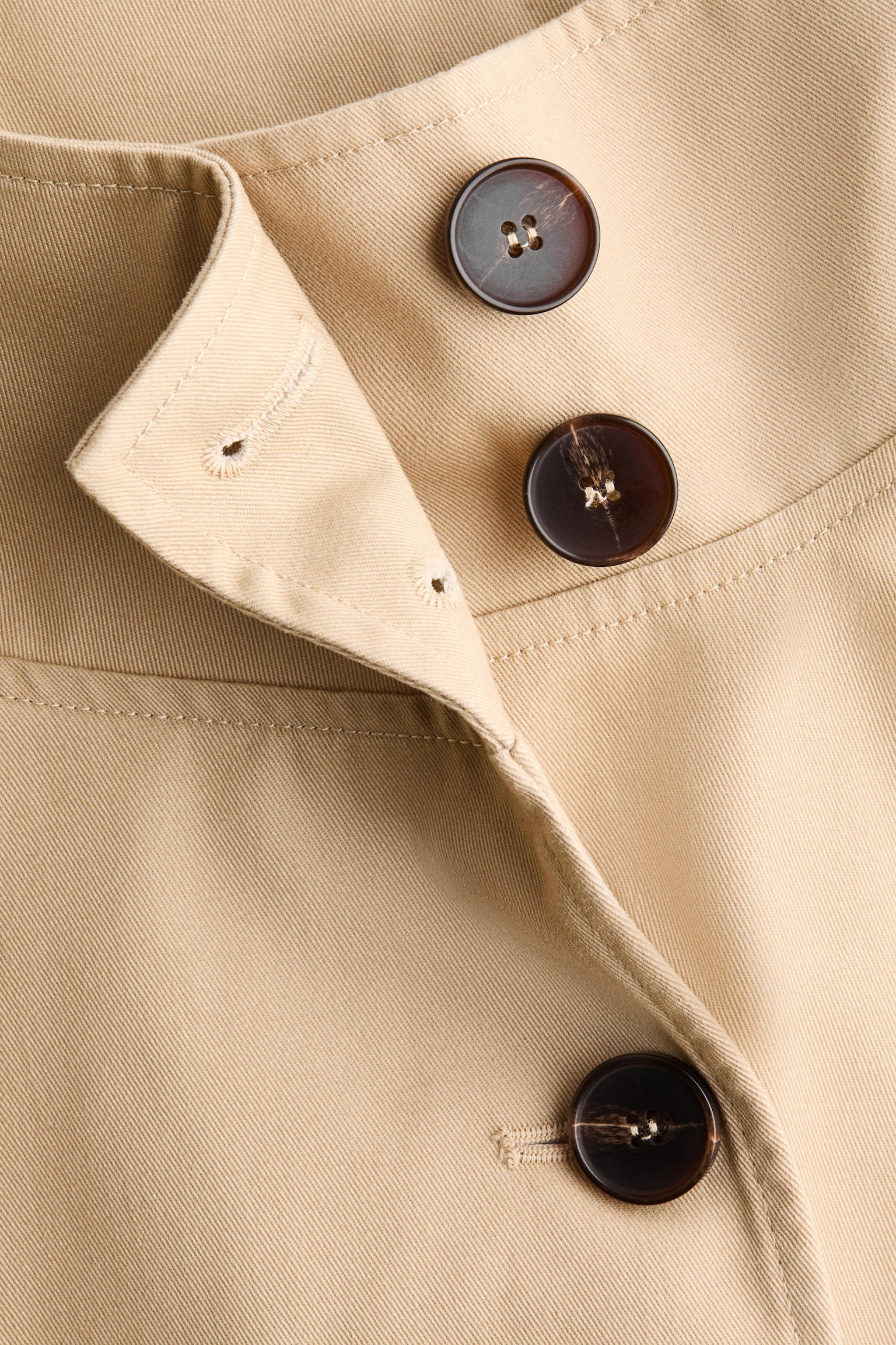 Twill cape jacket - Beige - 3