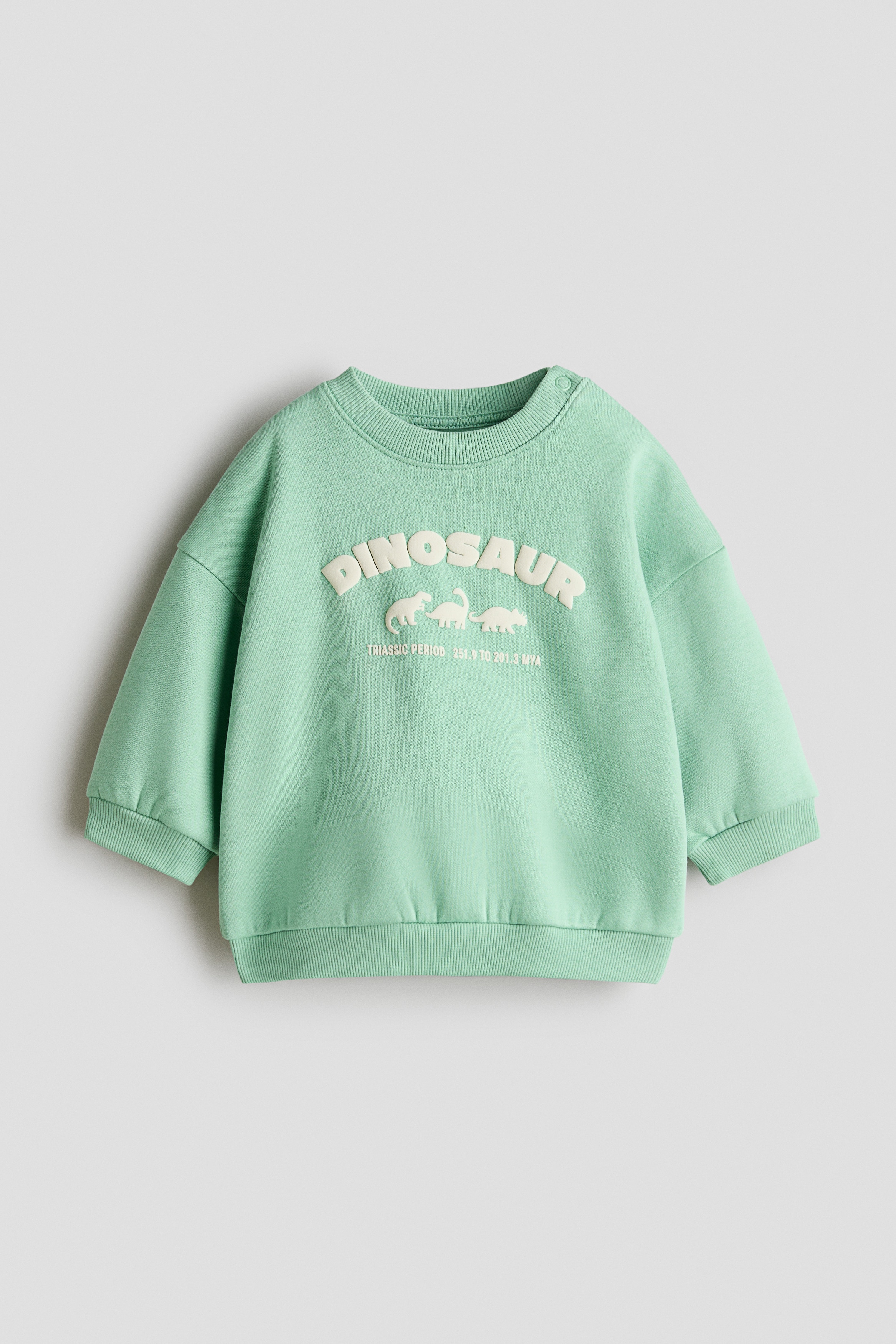 Sweater met print - Lichtgroen/dino/Lichtbeige/dino/Groen/Boston/Roomwit/auto's/Lichtblauw/walvissen/Lichtgrijs/dino's/Lichtbruin/1975