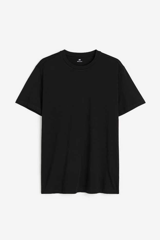 3-pack Regular Fit T-shirts - Black/White/Dark greige/Grey marl/Light beige/dc - 2