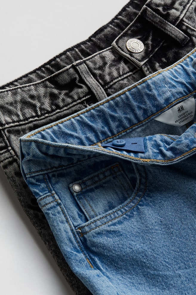 2-pack Loose Fit Jeans - Tvättad svart/Ljus denimblå/Denimblå/Ljus denimblå - 5
