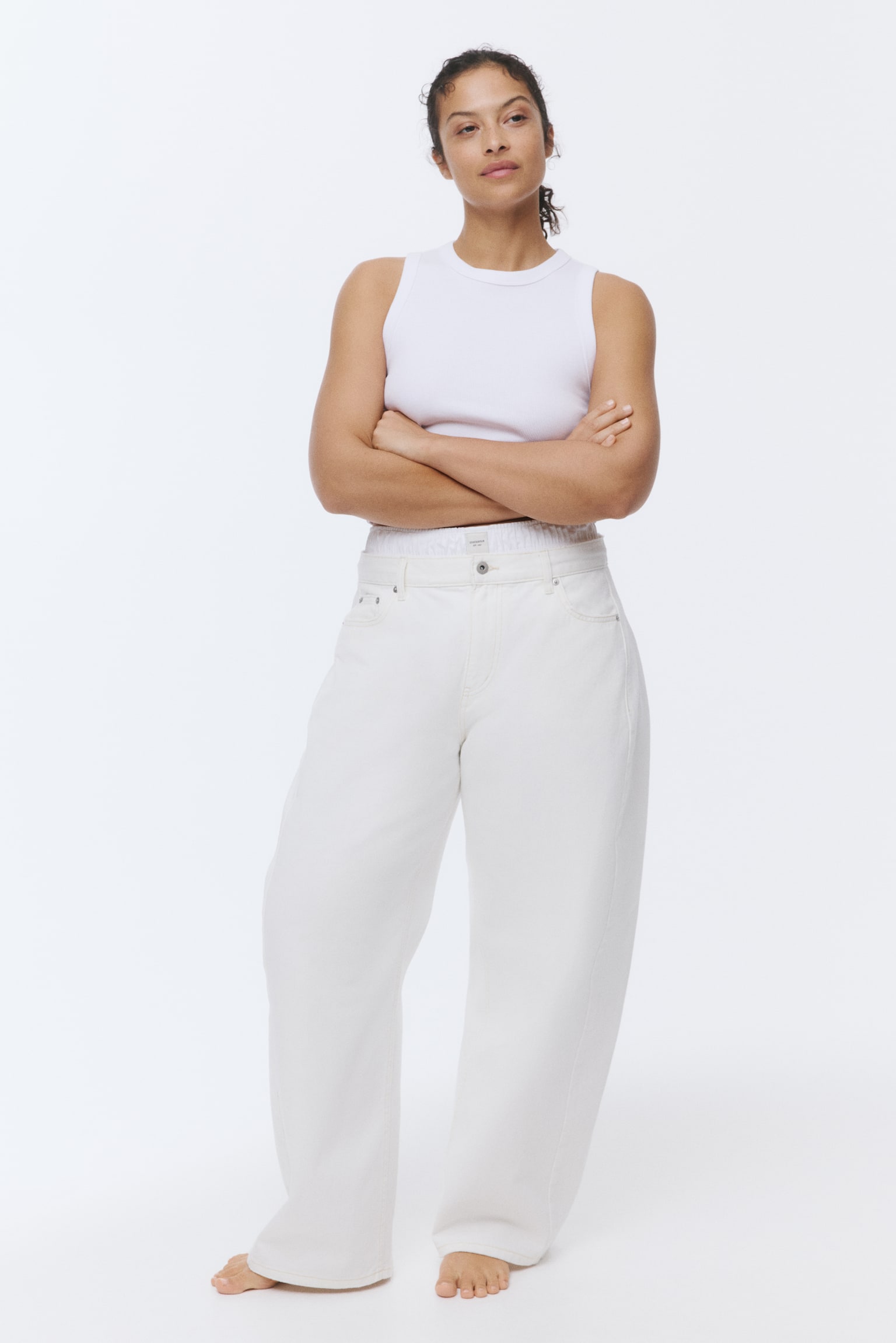 Ribbed vest top - White/Black/Bright red/Navy blue/Olive green/Navy blue - 4