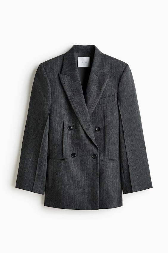 Женские пиджаки H&M Double-Breasted Wool Blazer