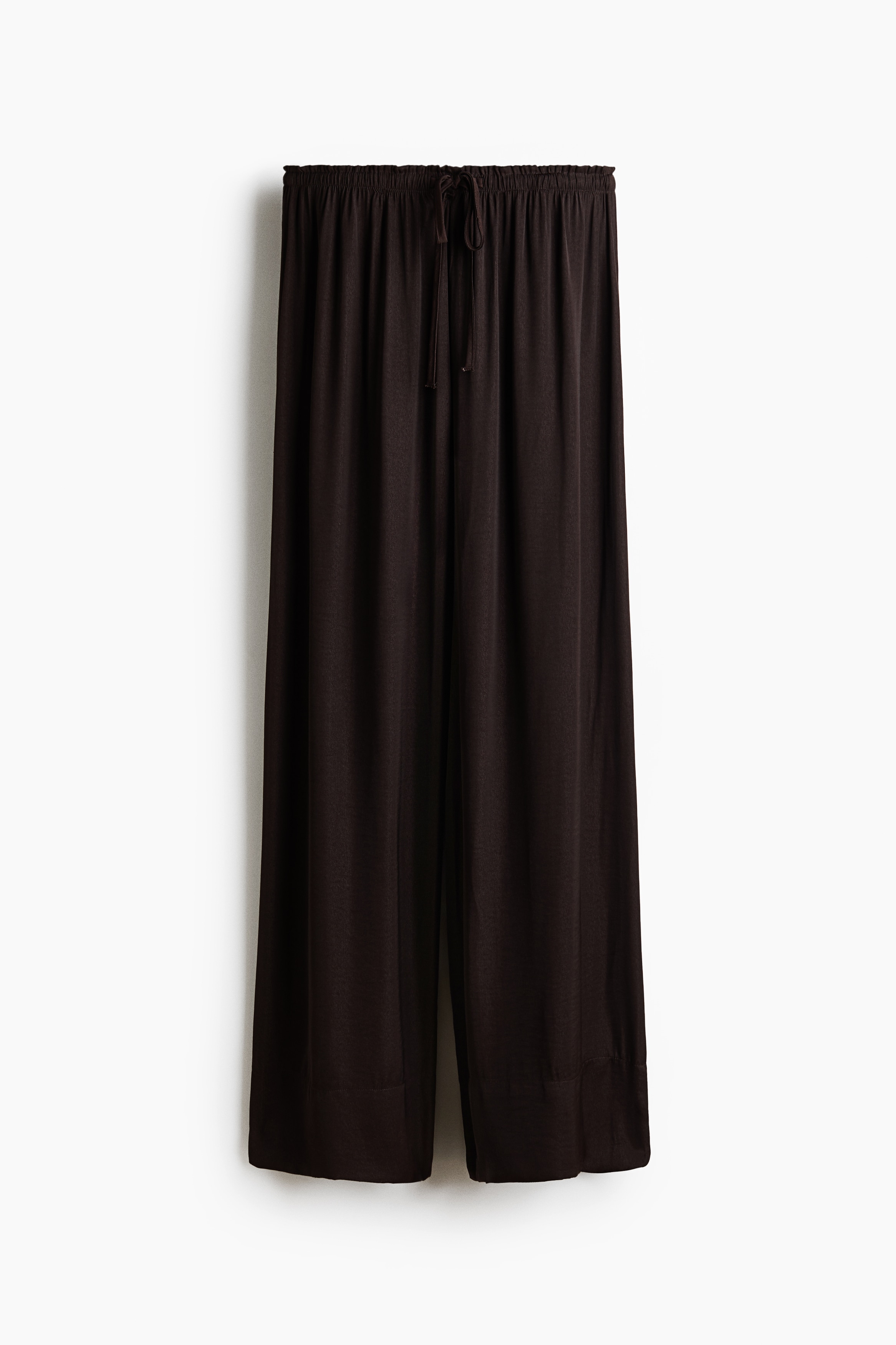 Pantaloni ampi con coulisse - Marrone scuro/Greige/Marrone ruggine