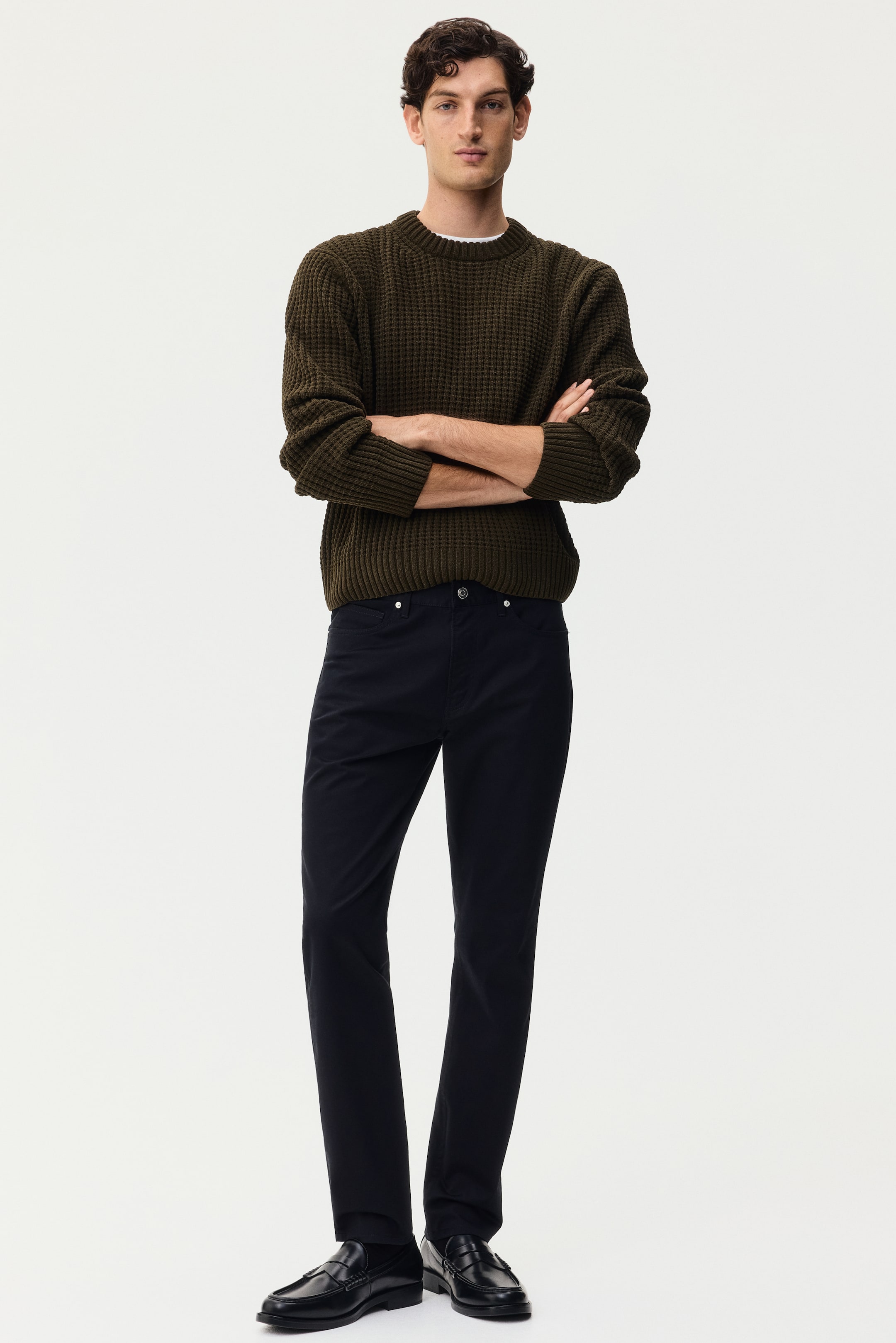 Xem ảnh lớn hơn: Quần dài 5 túi Slim Fit - Màu đen - Men | H&M VN 1