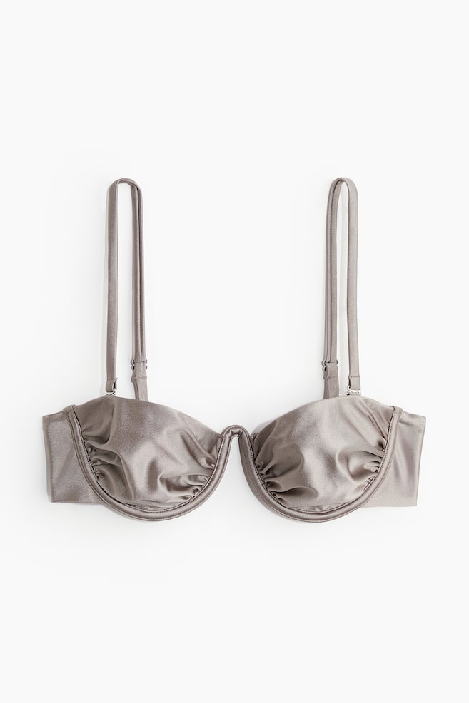 Haut de maillot balconnet - Gris - 1