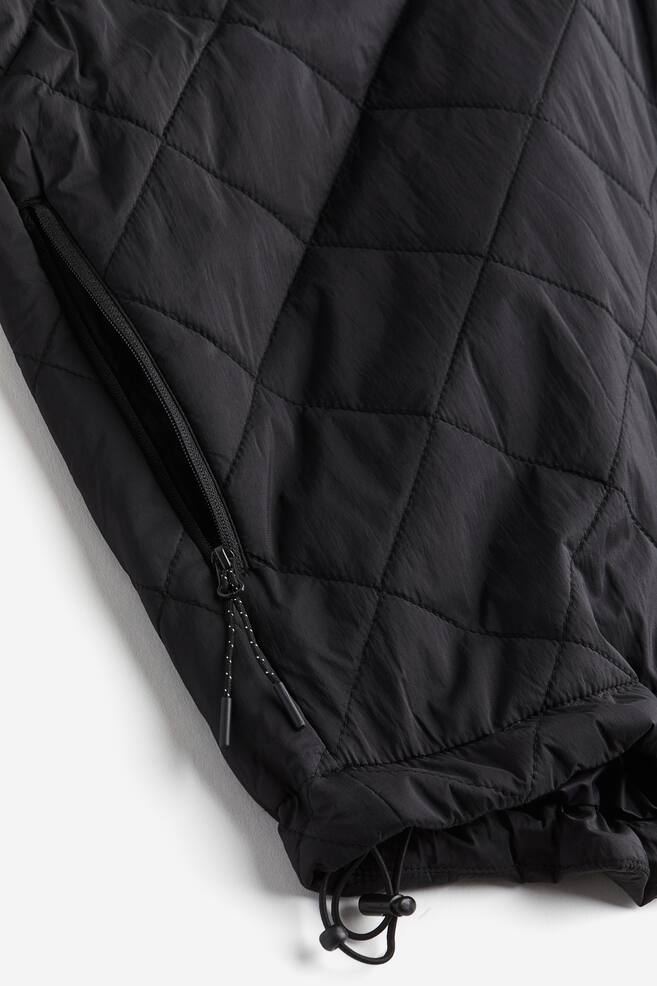 Oversized Quilted Anorak - Black - 2
