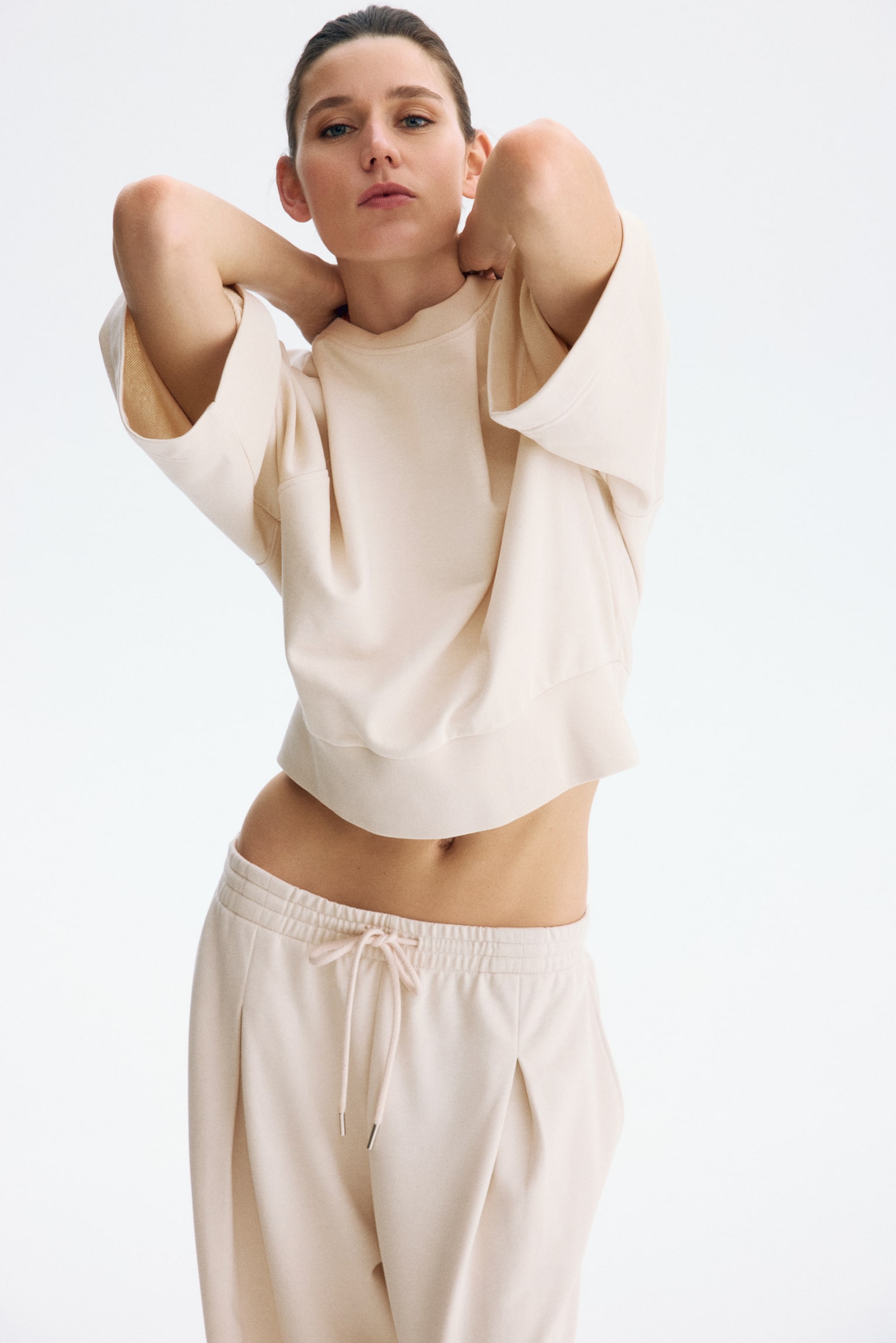 Sweatshirt - Light beige/Dark beige - 3