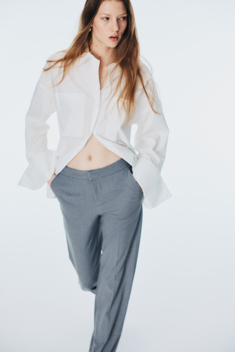 blue dress pants grey sweater Baby Blue Collar II Sweater – Baynoire main image 0