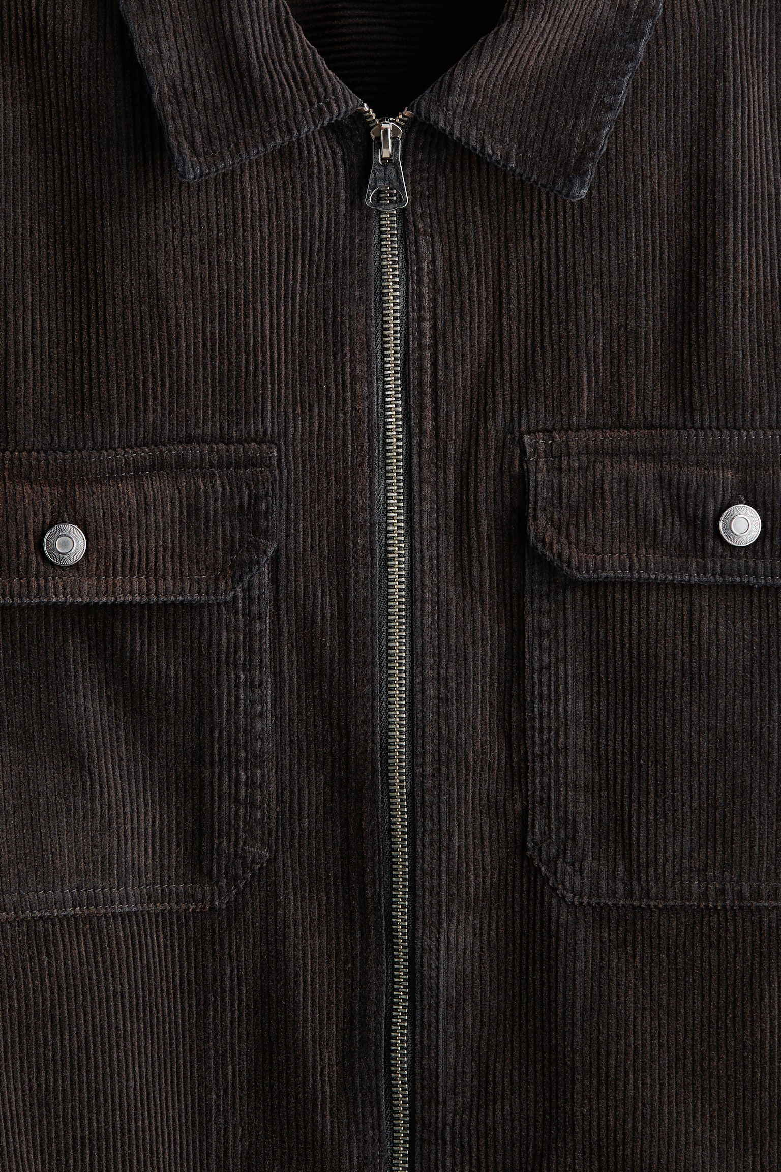 Corduroy Overshirt - Dark brown/Dusty green - 3