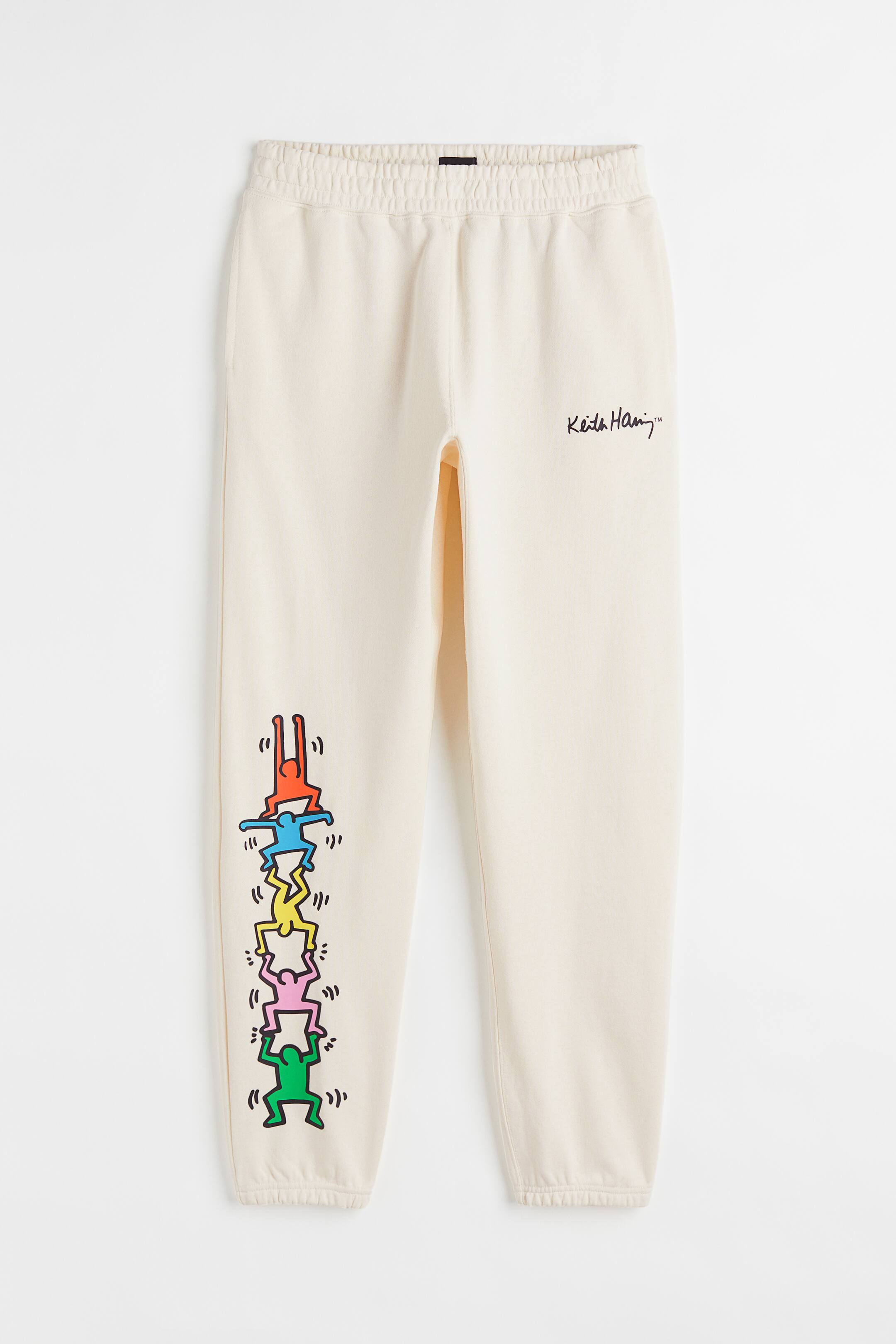 View larger image: Regular Fit Sweatpants - Light beige/Keith Haring - Men | H&M 1