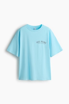 Oversized T-shirt med tryck