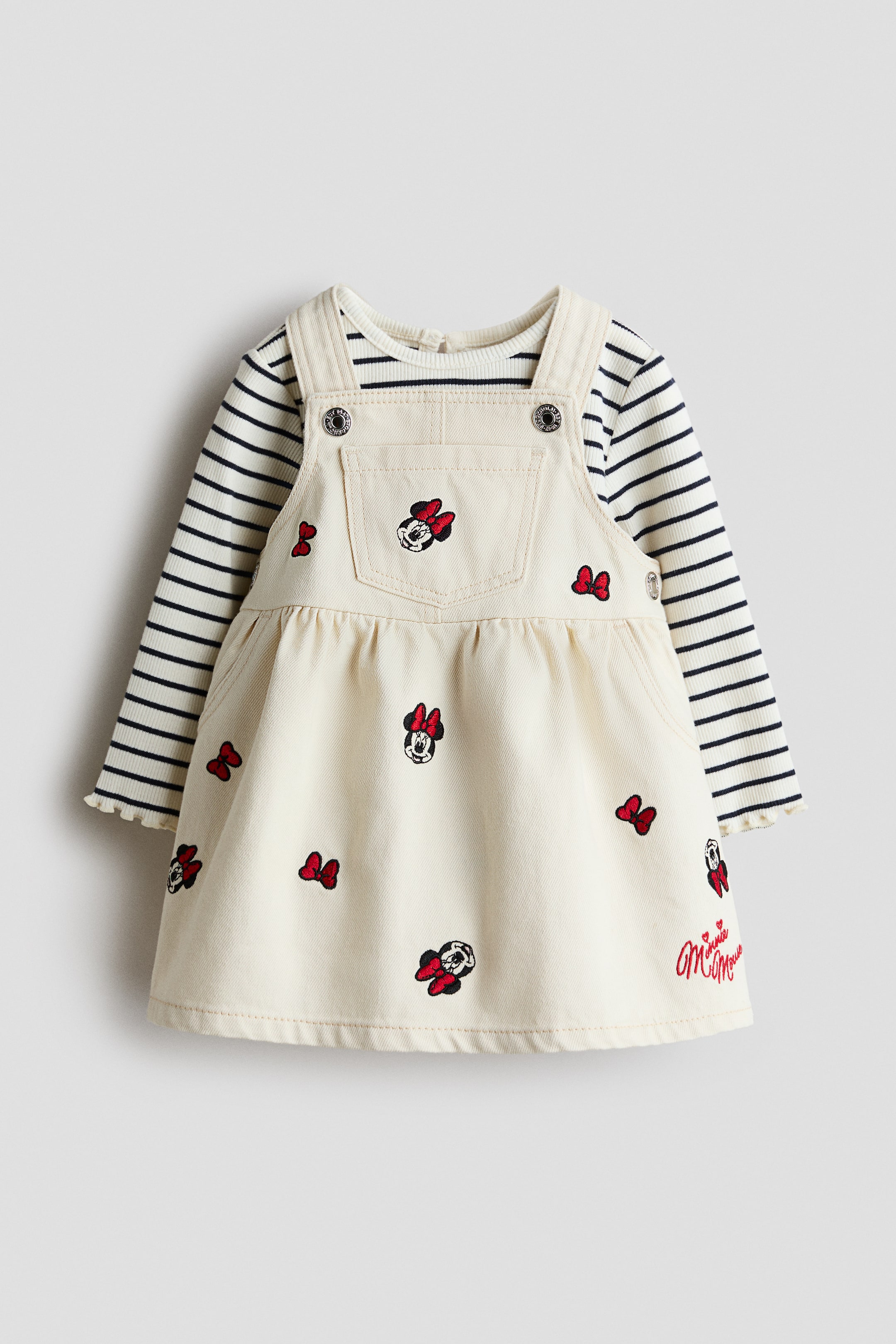View larger image: 2-piece printed cotton set - Cream/Minnie Mouse - Kids | H&M 1