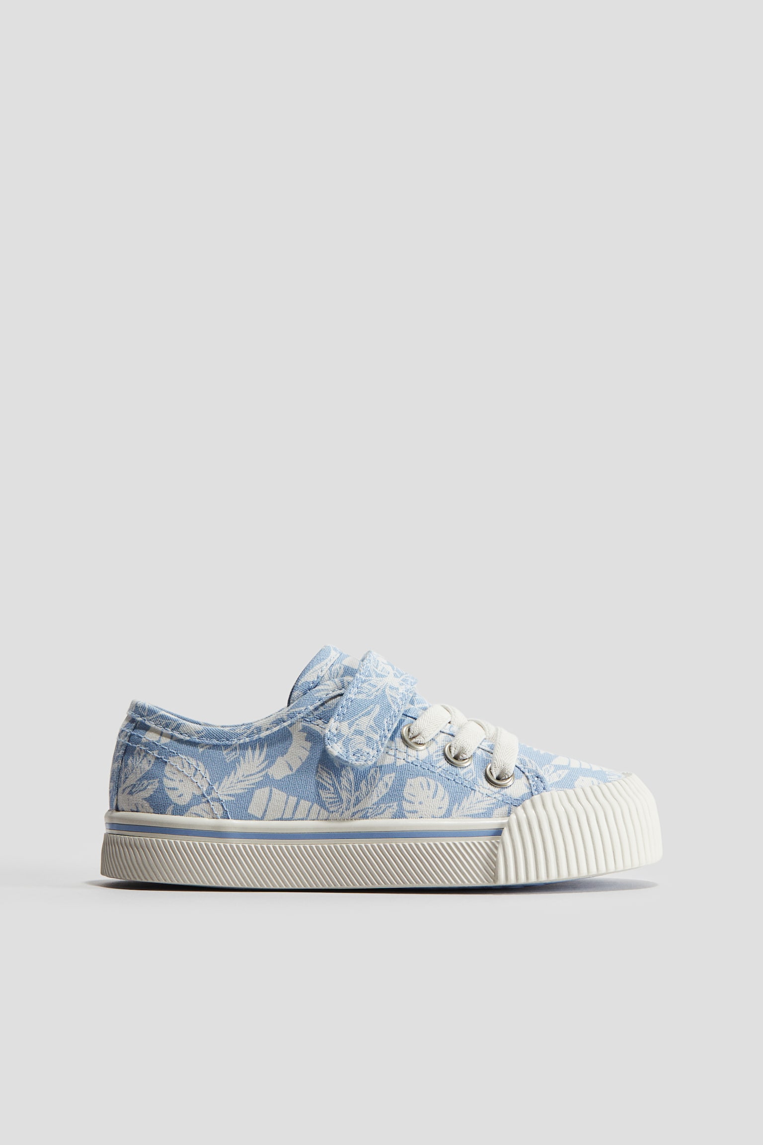 Cotton Canvas Sneakers - Light blue/Leaves/White/Sharks - 1