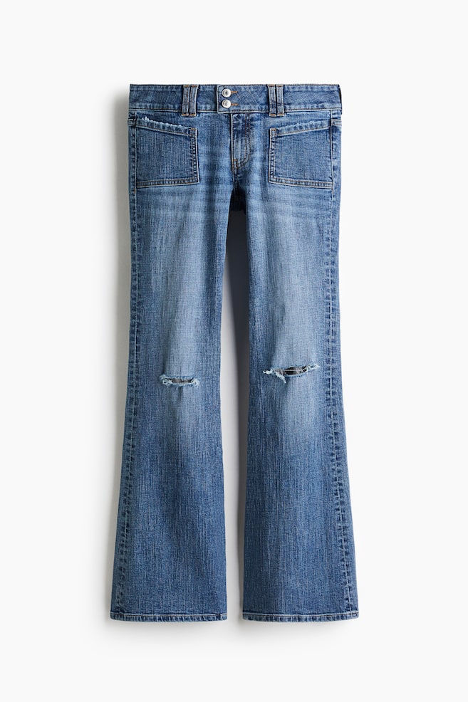 Flared Low Jeans - Denimblauw/Donker denimgrijs/Denimblauw - 1