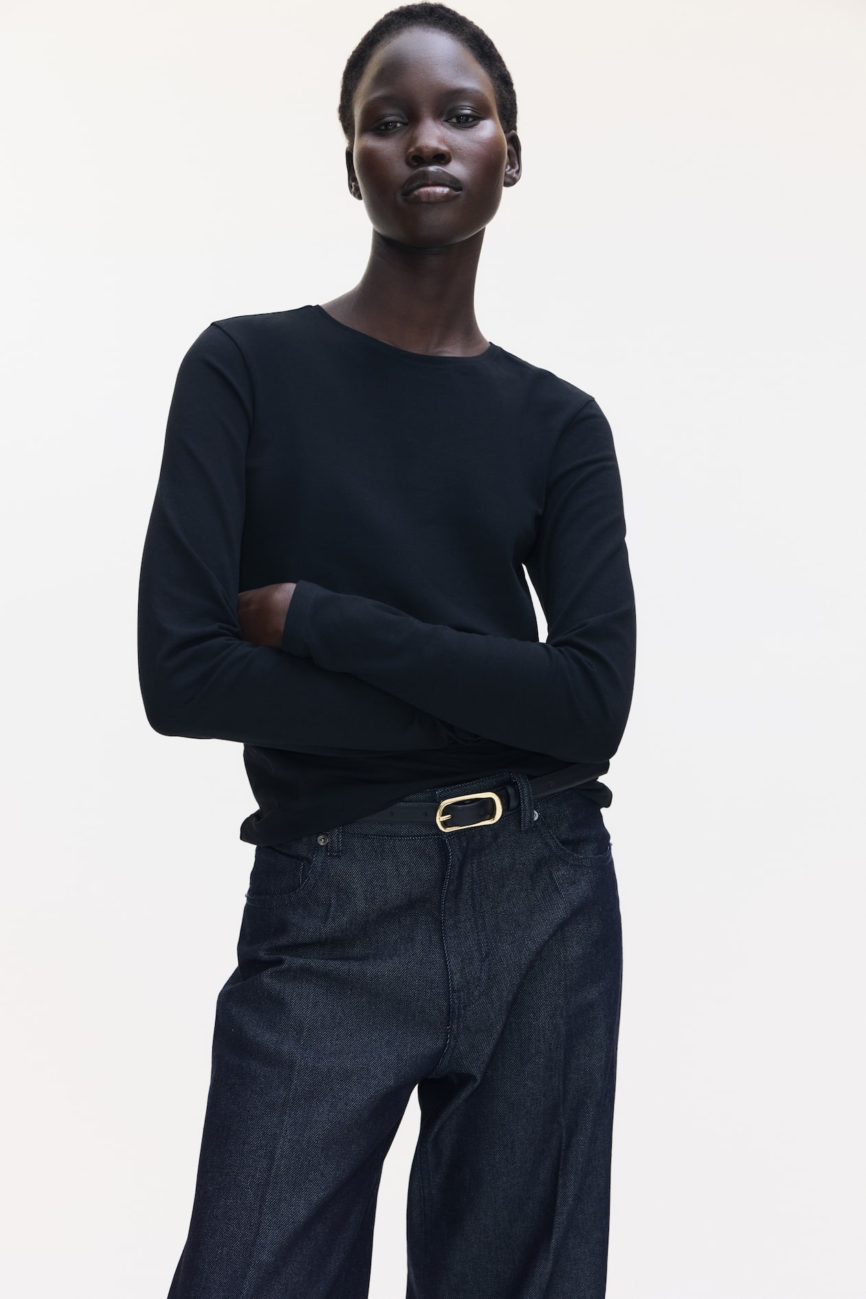 Maglia aderente in cotone Nero DONNA H&M IT