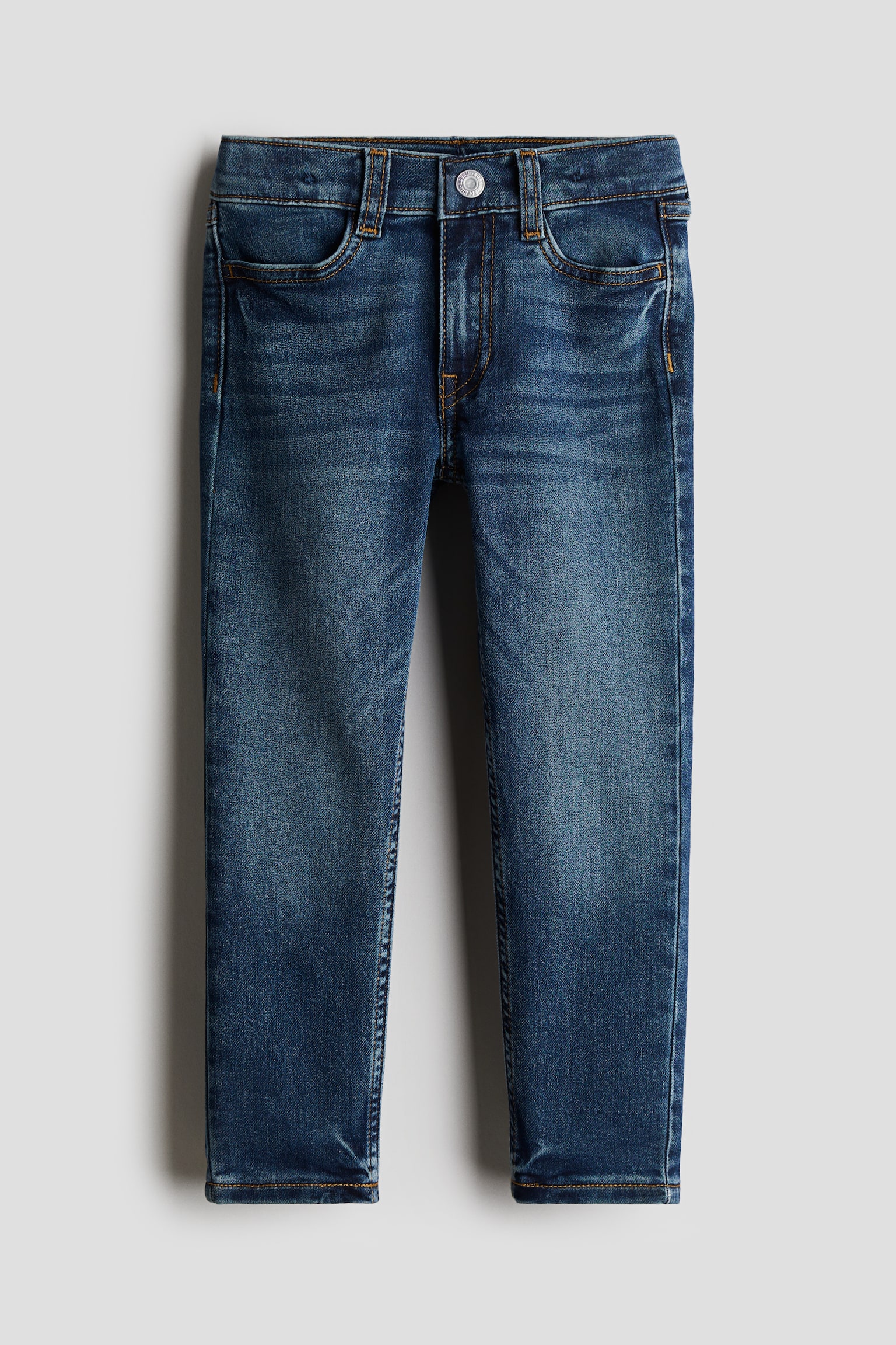 Детские джинсы H&M Super Soft Slim Fit, цвет: Тёмный джинсовый синий — фото 1