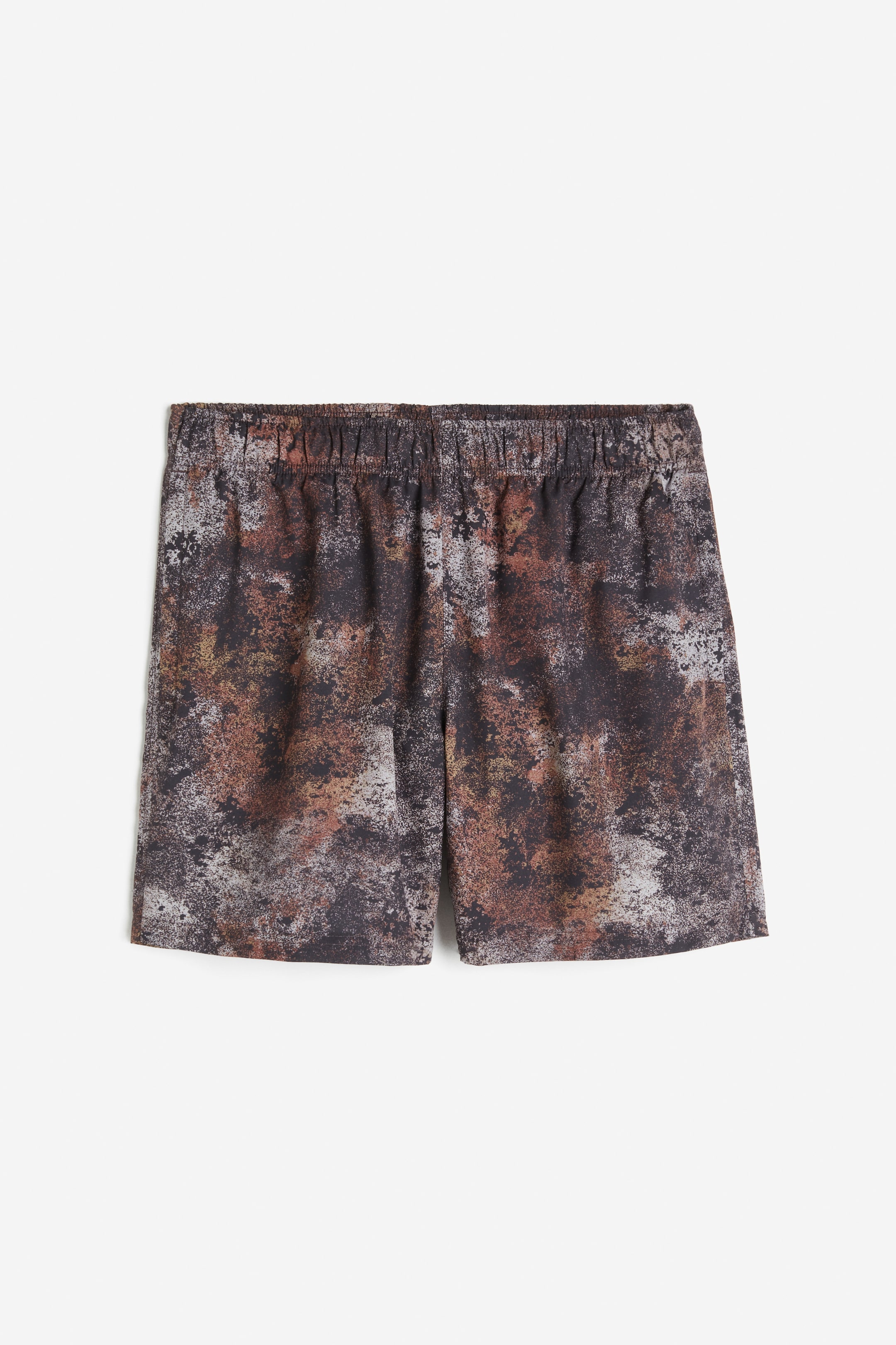 Xem ảnh lớn hơn: Quần short thể thao dài vừa vải DryMove™ - Màu xám đậm/Hoa văn - Men | H&M VN 1