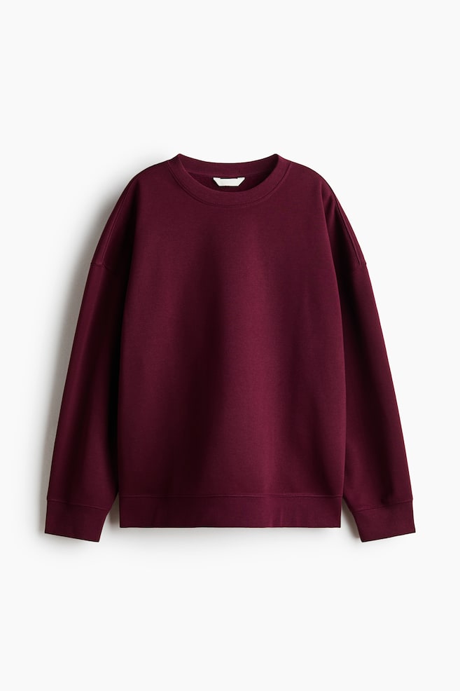 Oversized Sweatshirt - Burgundy/Dark taupe/Dark grey/Dusty purple/Light dusty pink/Black/Light gray melange/Black/Navy blue - 1