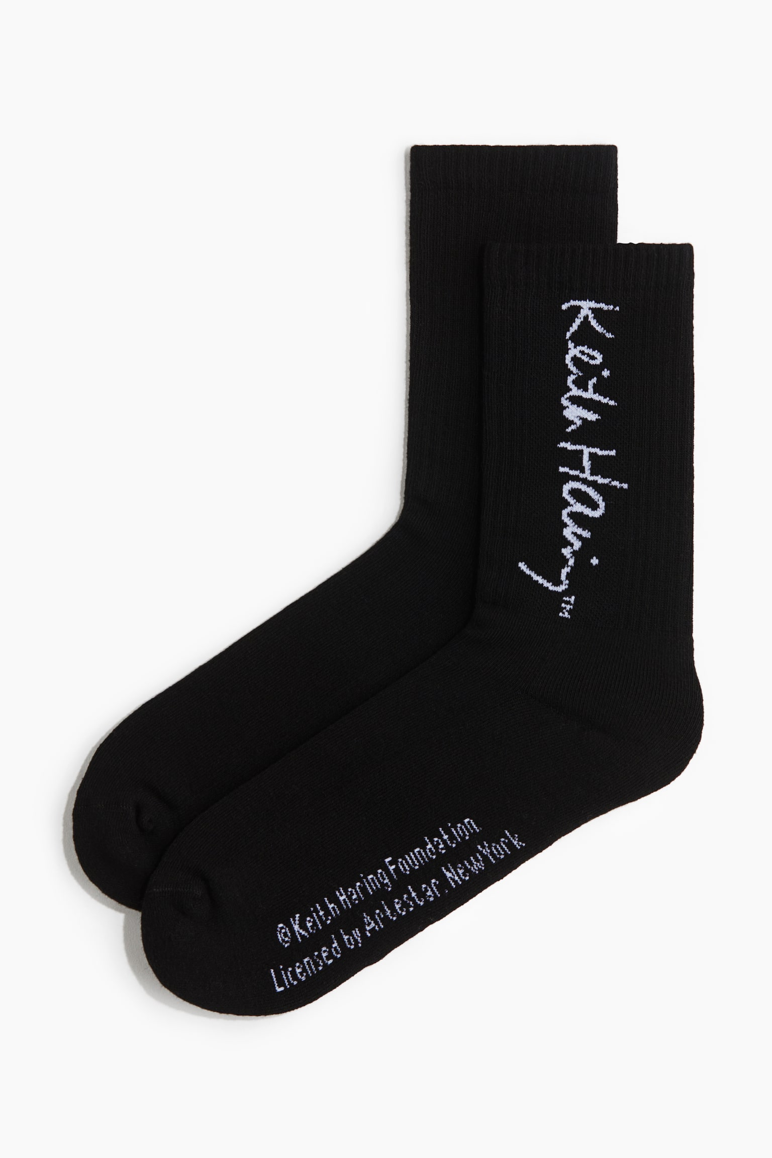 Motif-detail socks - Black/Keith Haring/Black/Coca-Cola/White/Coca-Cola/Black/Coca-Cola/Black/Pulp Fiction/White/Keith Haring/Black/Keith Haring/White/Keith Haring/White/Fanta - 1