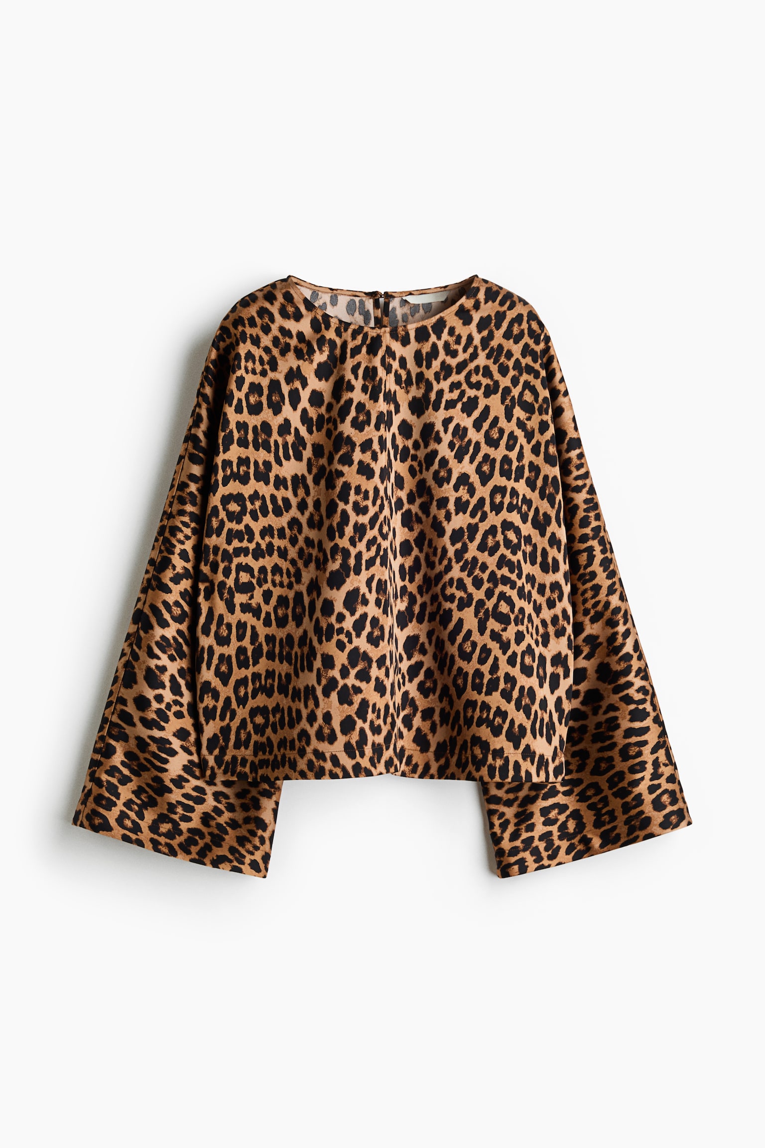 Loose Fit Blouse - Dark beige/Leopard print/Cream - 1