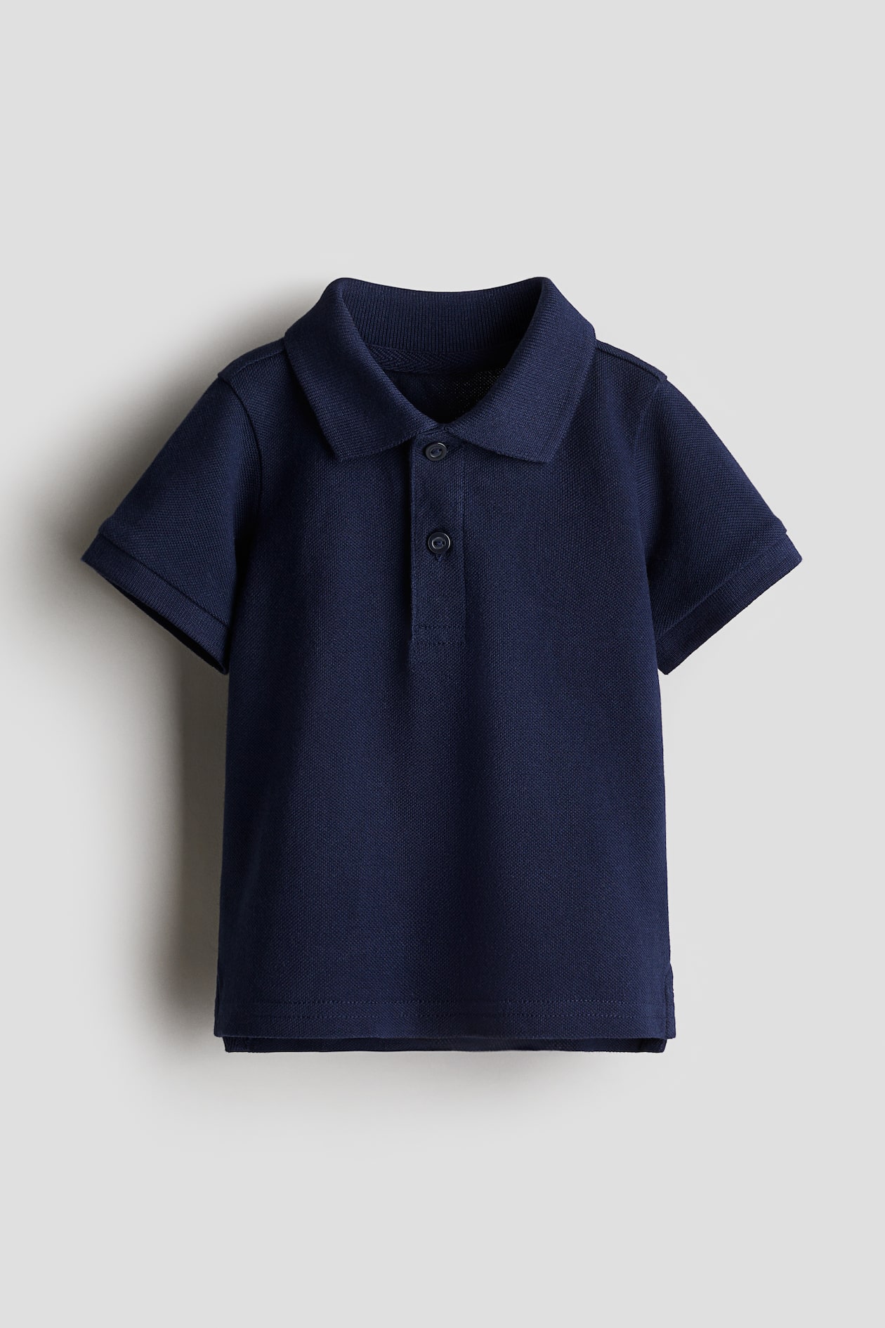 Cotton Pique Polo Shirt Navy blue Kids H&M US