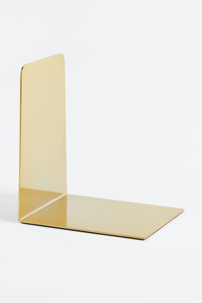 Metal bookend - Gold-coloured - 1
