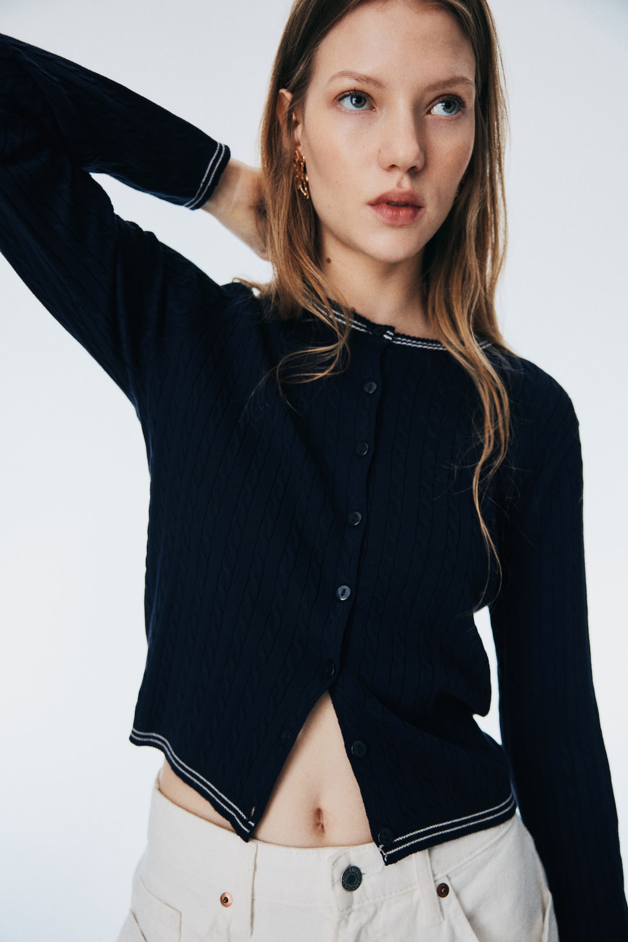 Cable-Knit Cardigan