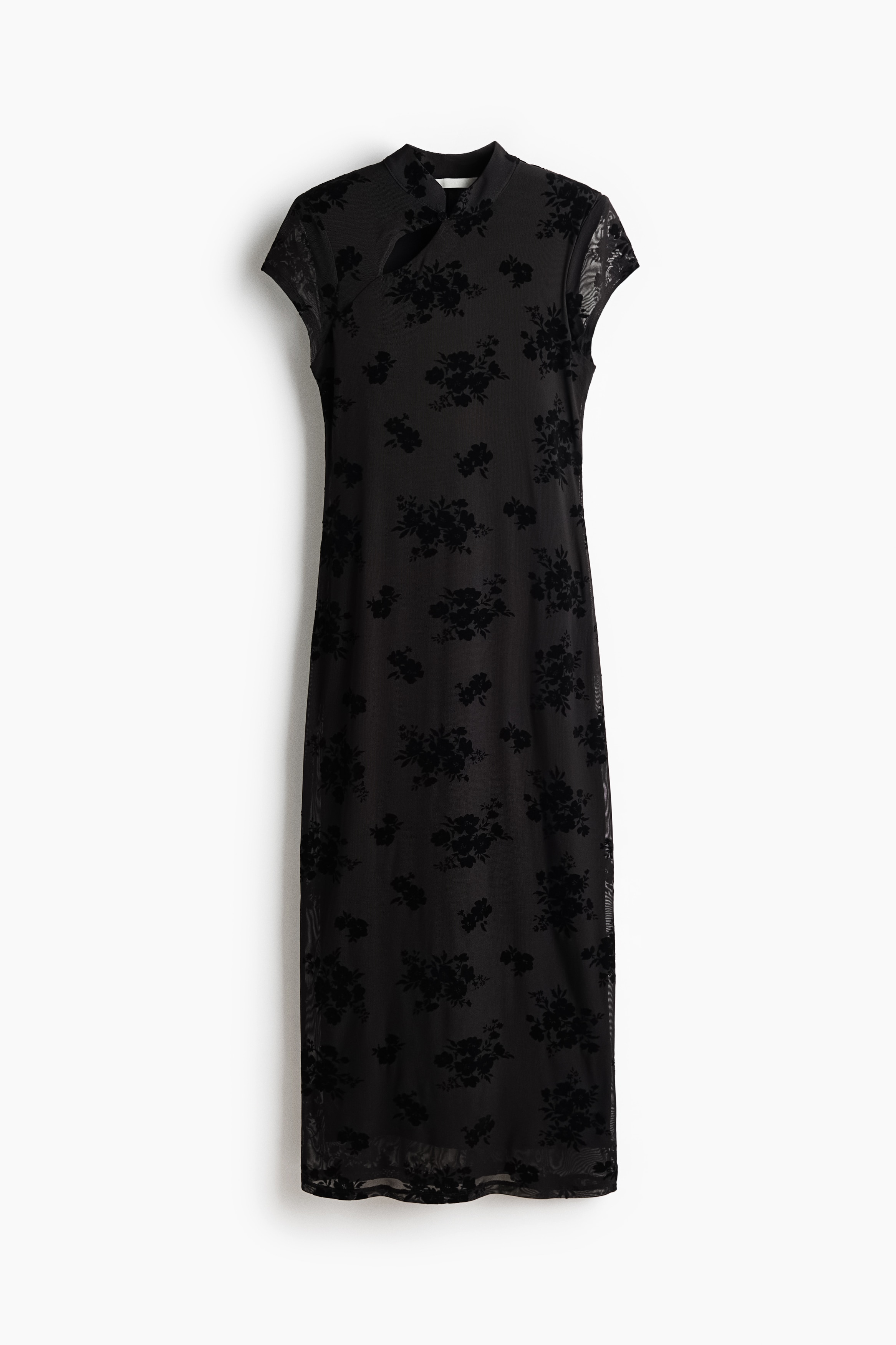 Vestido de malla con diseño afelpado