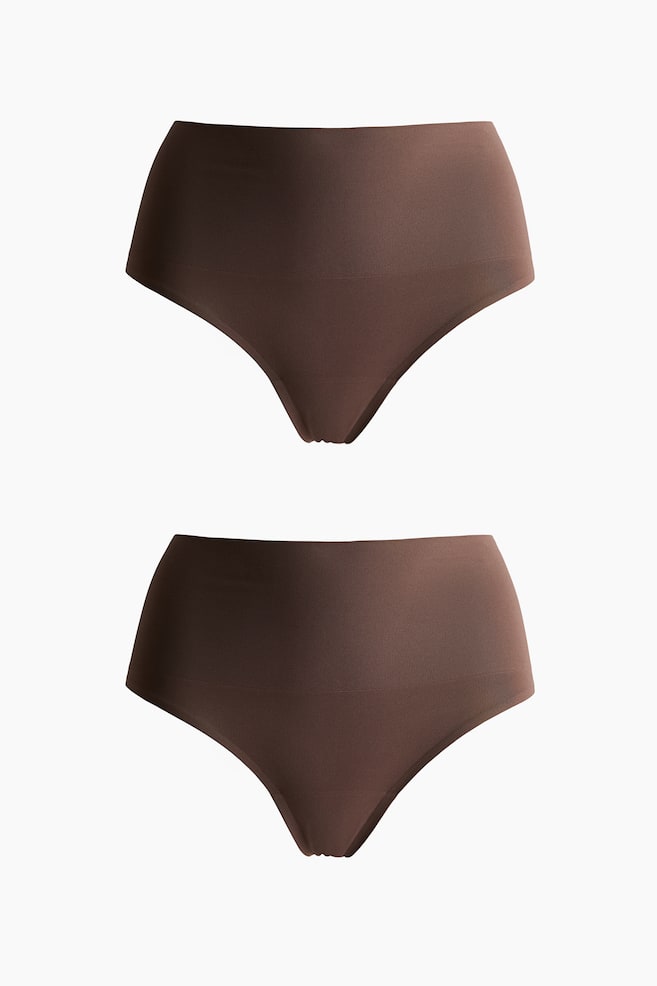 Pack de 2 bragas thong seamless Light Shape - Marrón oscuro/Marrón/Beige - 1