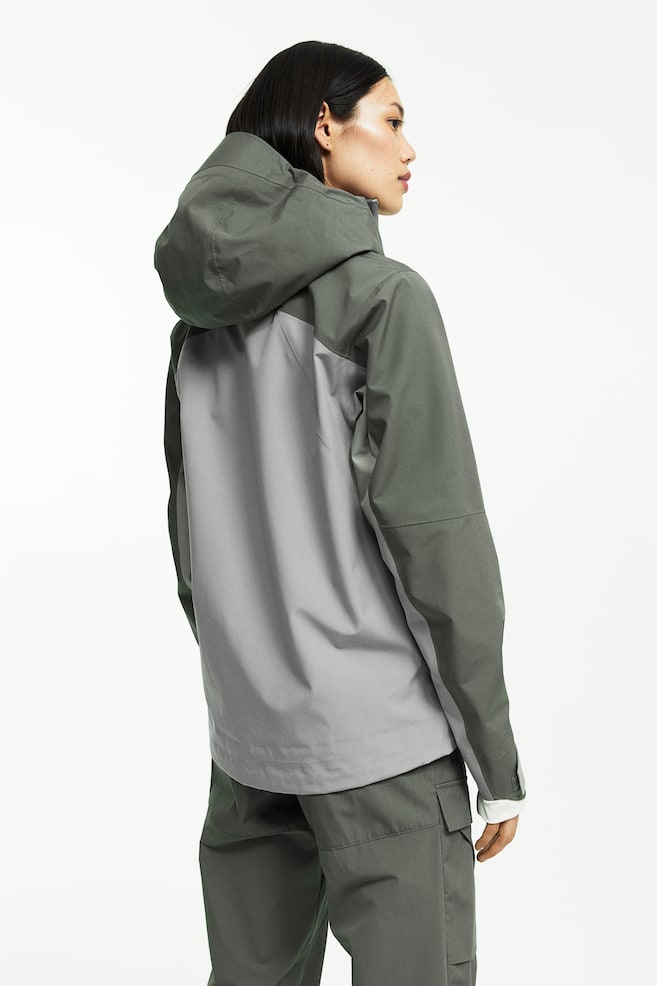 StormMove™ 3-layer shell jacket - Dark khaki green/Grey/Black/Light blue - 10