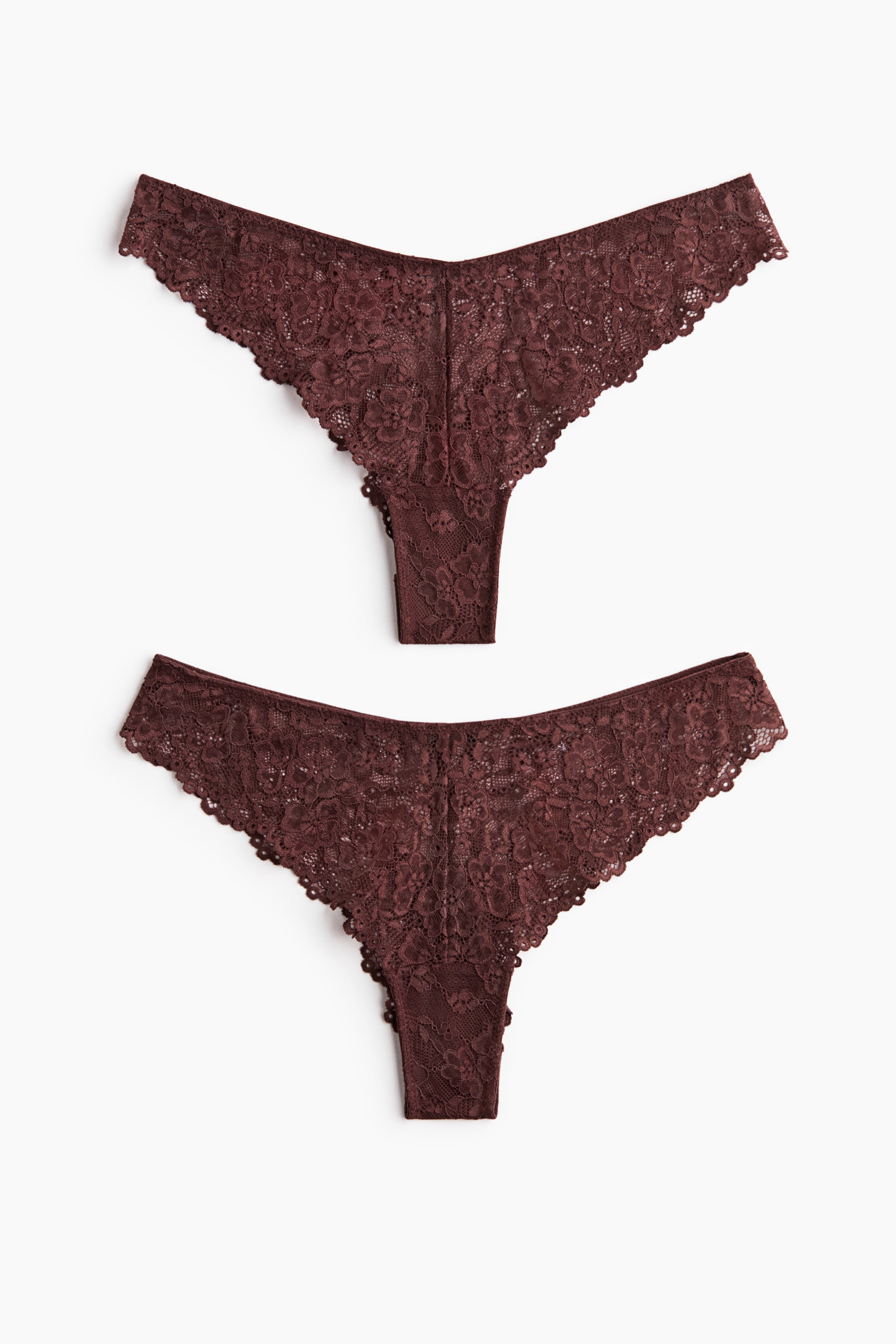 Prikaži veću sliku: Dva para čipkanih gaćica brazilki - Smeđa - Ladies | H&M RS 4