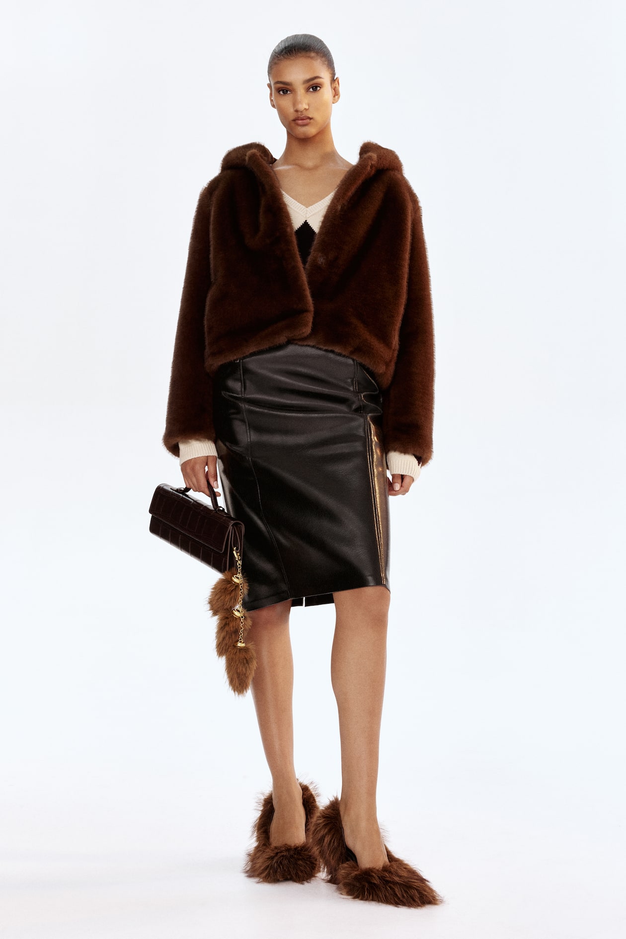 Coated Pencil Skirt - image 4