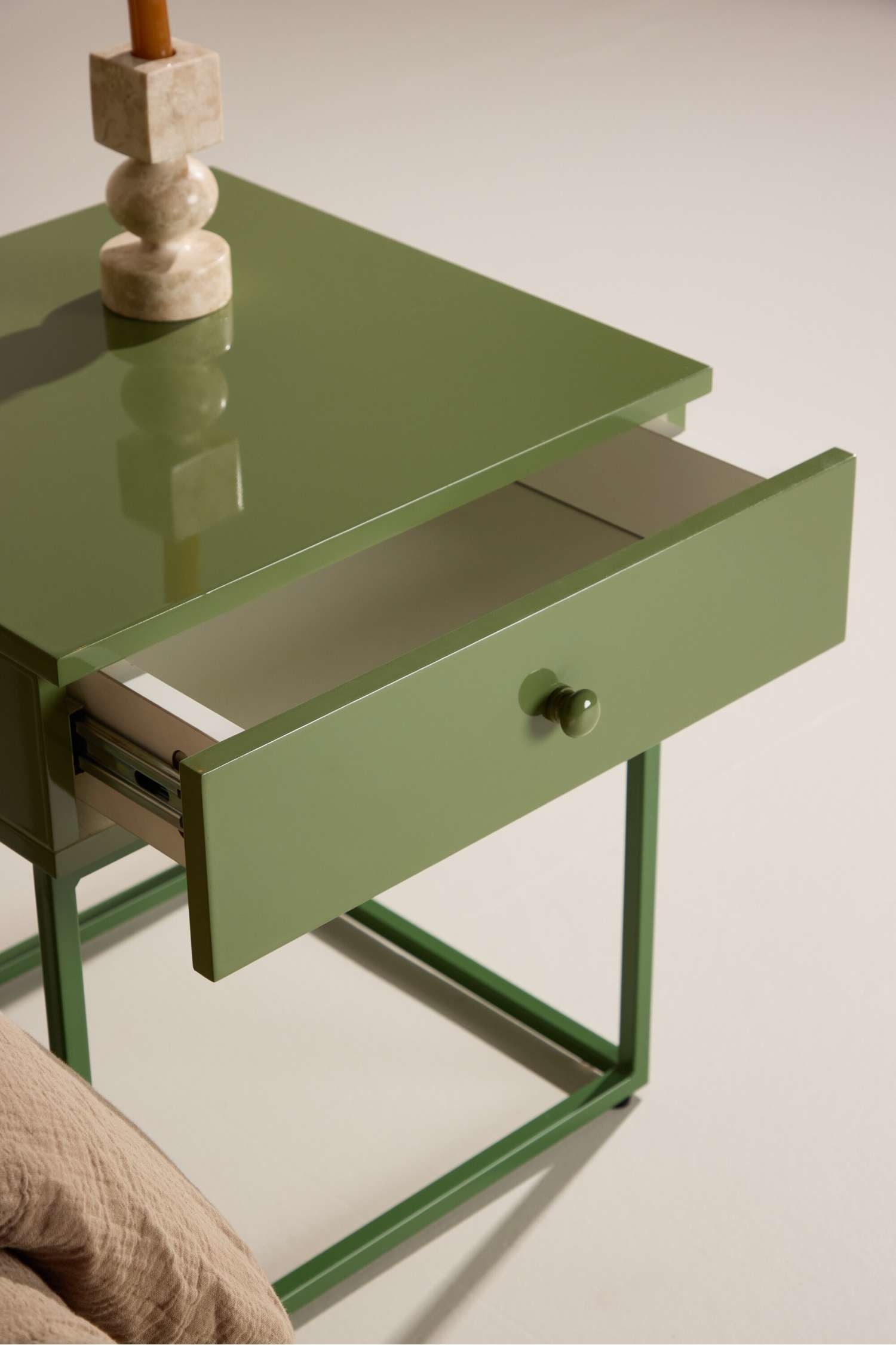 Bakal Bedside Table - Mdf, Green