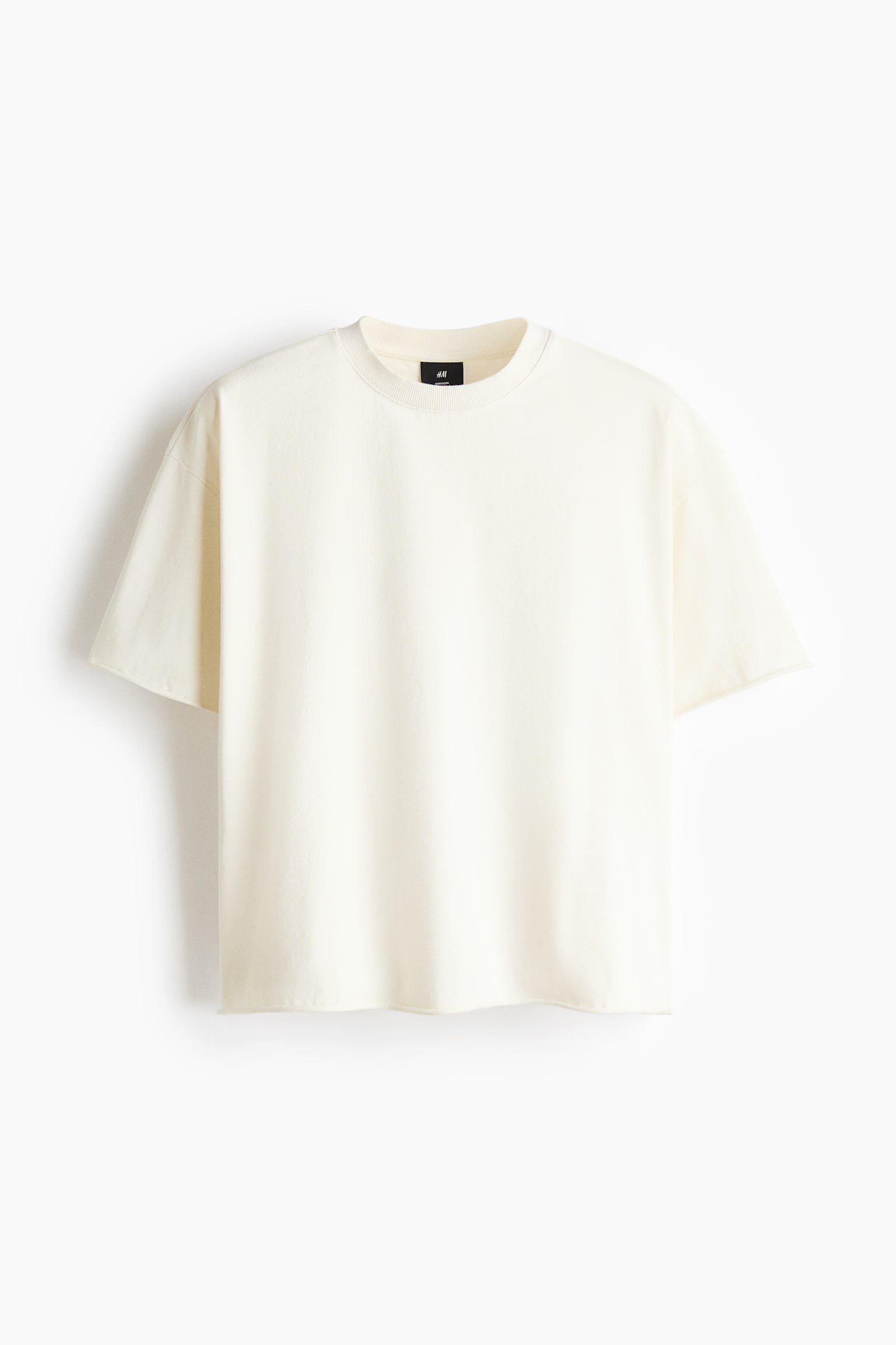 Tricou cu croi pătrat Oversized Fit - Cream/Black/Light grey marl/Negru - 1