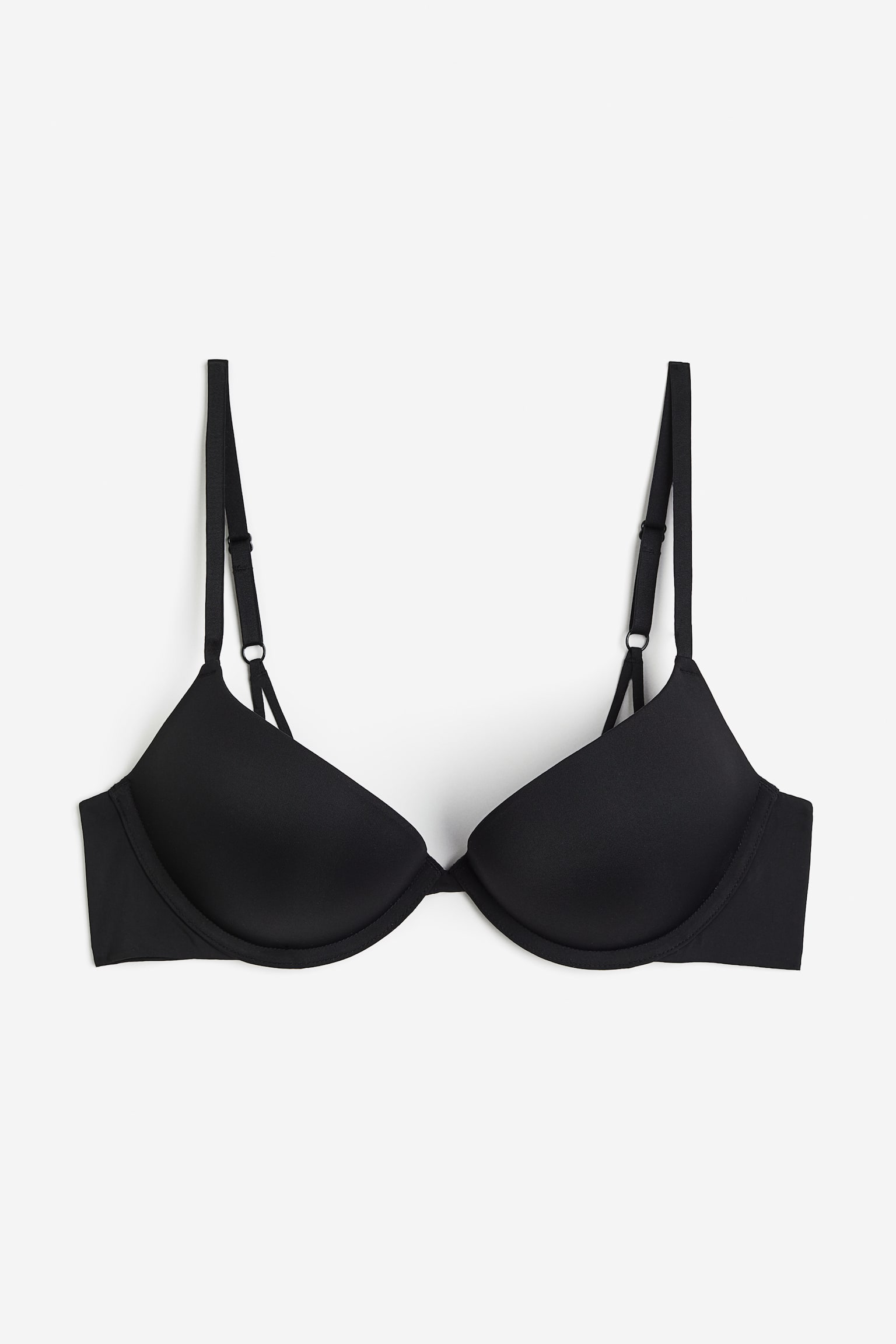 Microfibre Super Push Up Bra - Black/Grey - 1