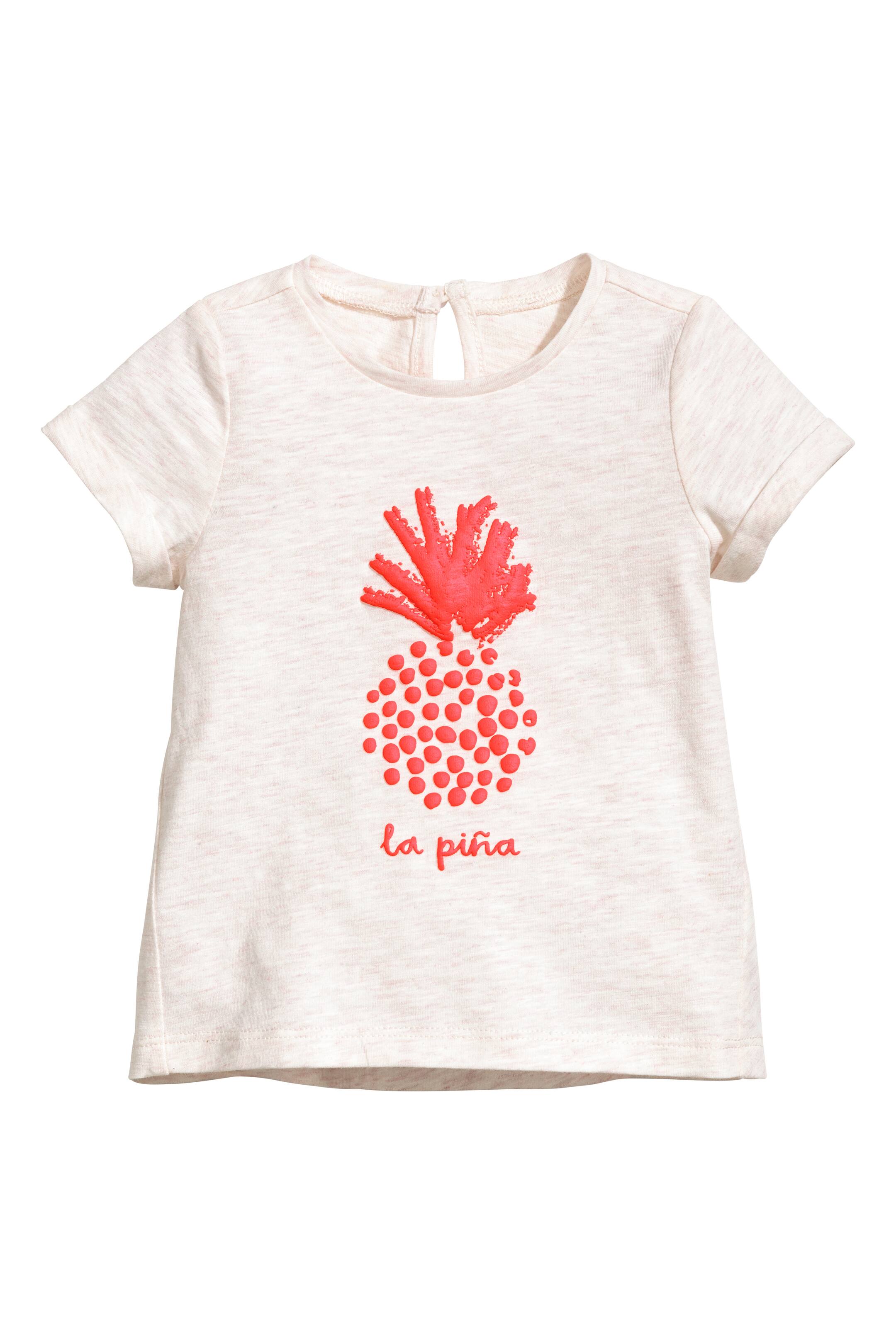 View larger image: Printed jersey top - Light pink marl - Kids | H&M GB 1