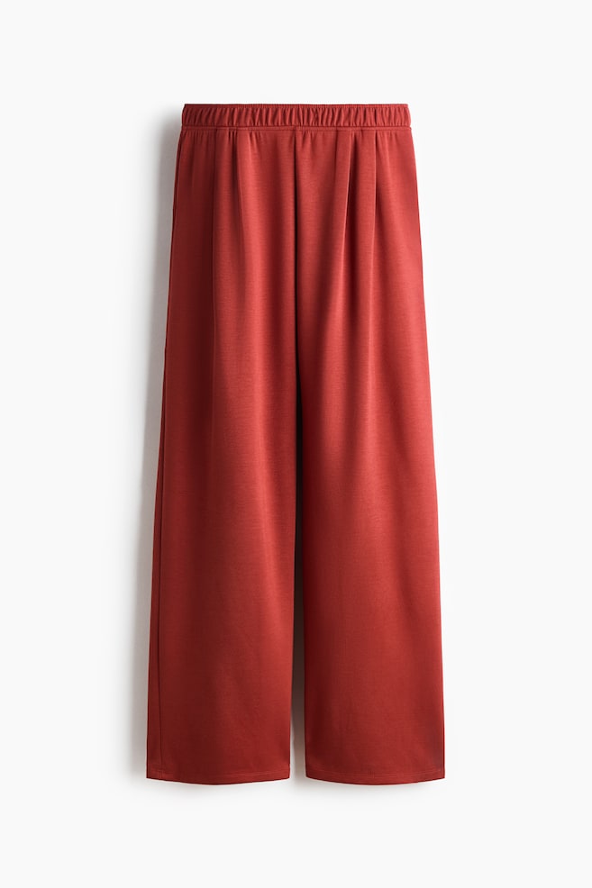 Wide-Leg Pull-On Pants - Red - 1