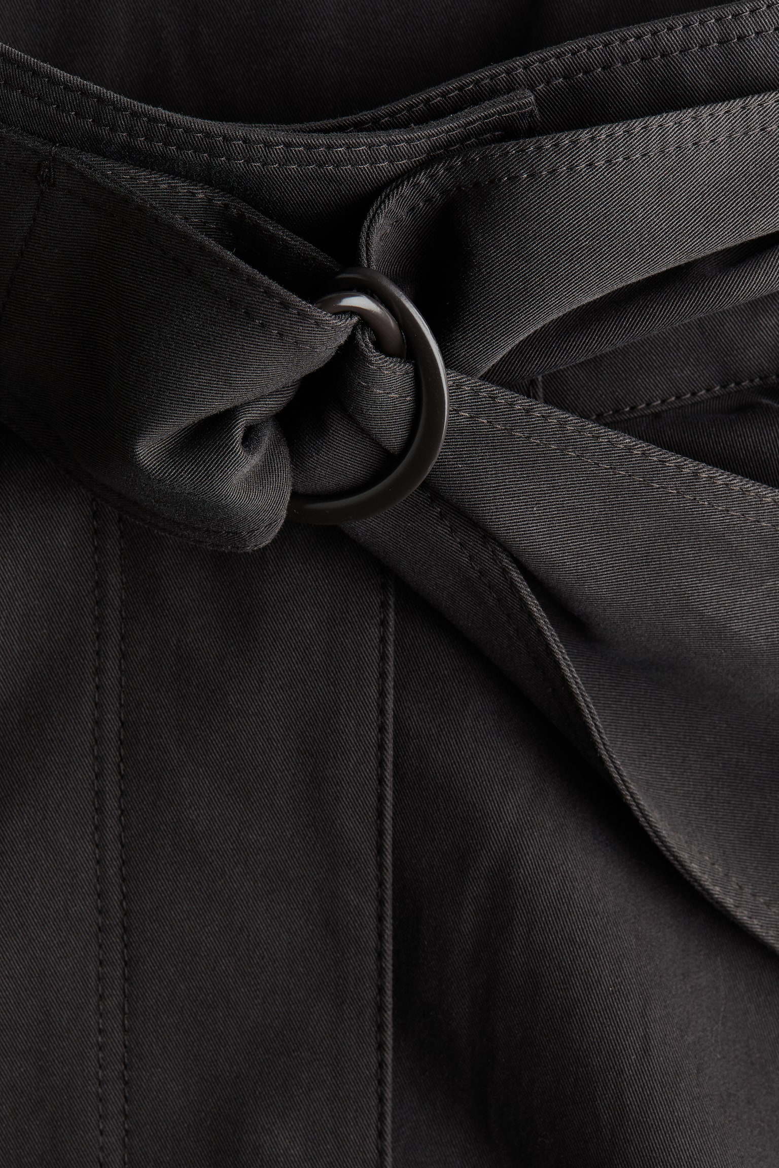 Женская куртка H&M Oversized Twill, цвет: Тёмный коричневый — фото 7