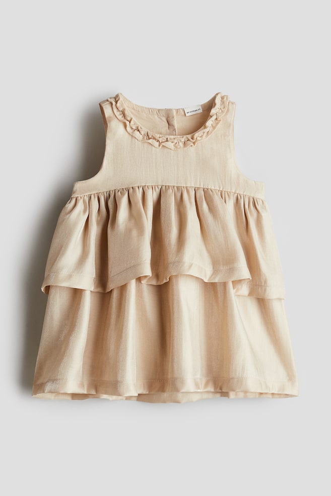 Robe avec jupe à étages - Beige - 1