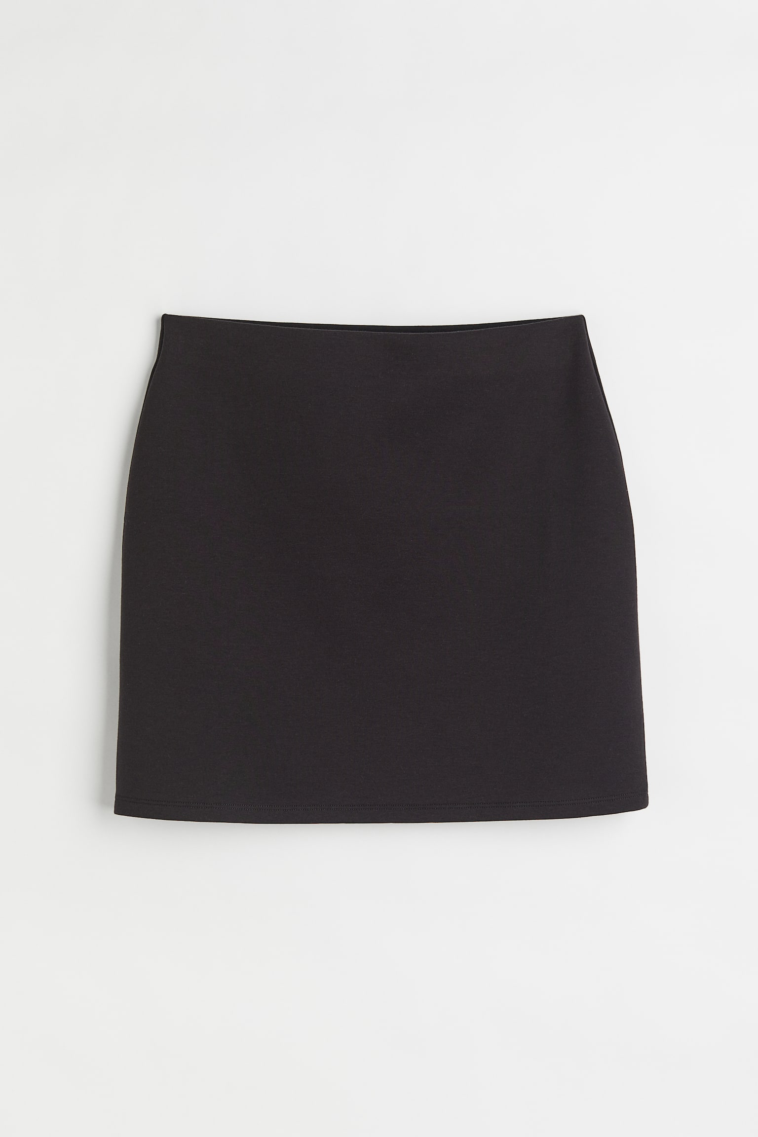 Short Jersey Skirt - Black - 1