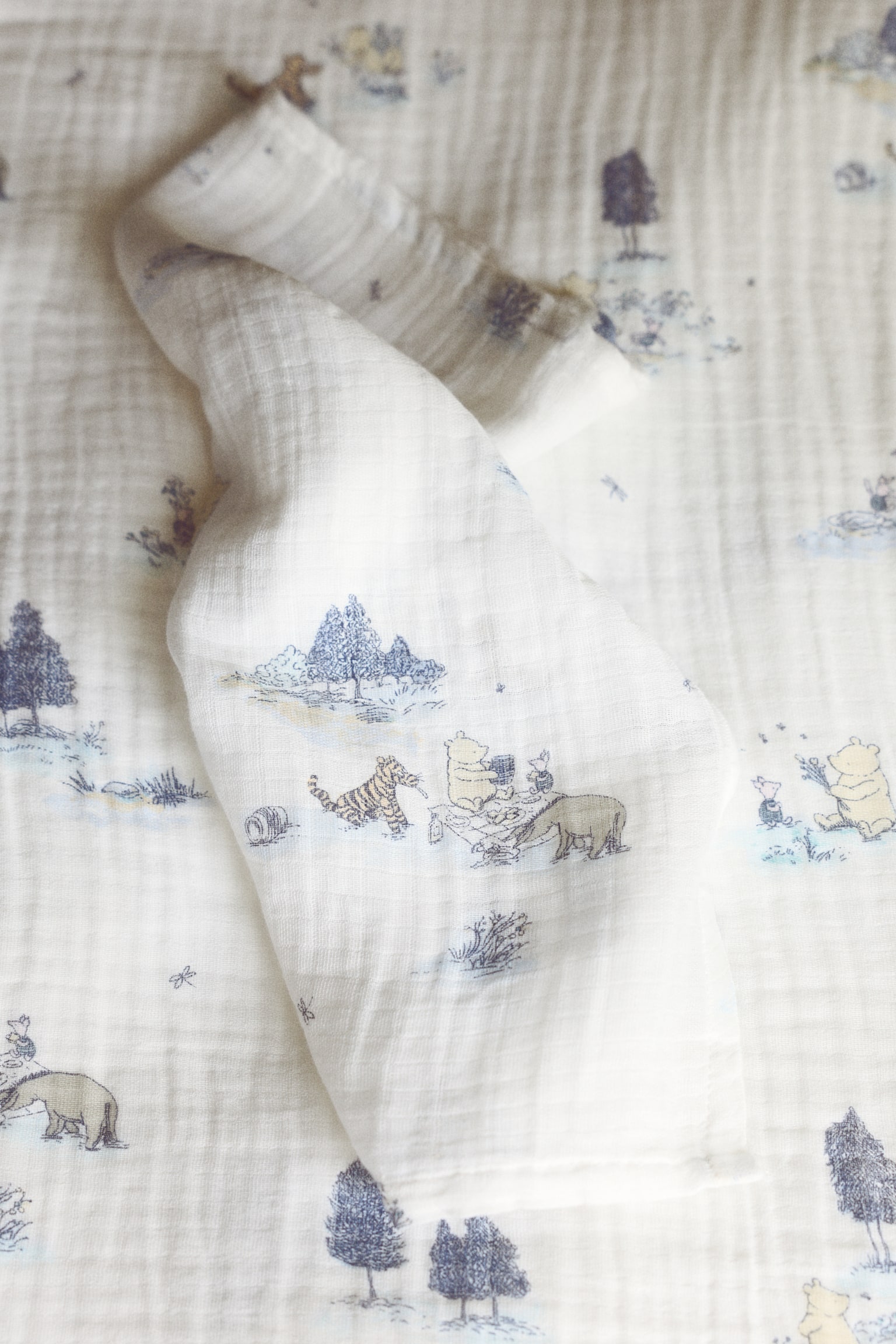 2-pack patterned muslin cloths - Light blue/Winnie the Pooh/Light green/Winnie the Pooh - 1