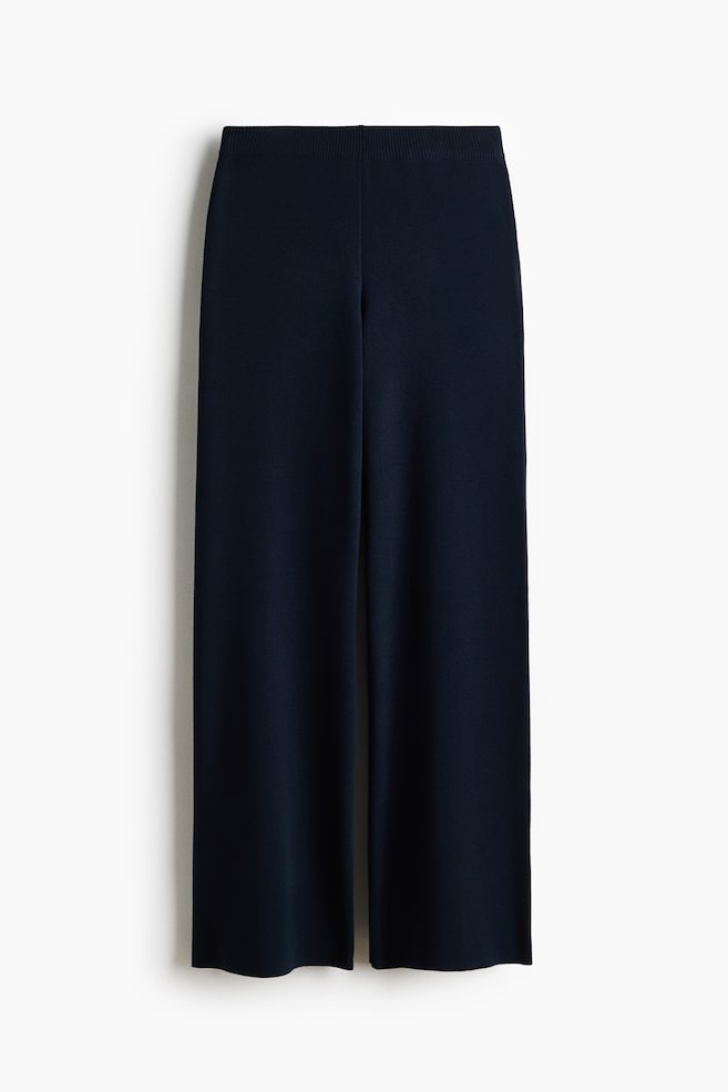 Fijngebreide broek - Marineblauw/Zwart/Donkertaupe/Lichtbeige gemêleerd/Donkerbruin/Roomwit/Donkergrijs gemêleerd - 1